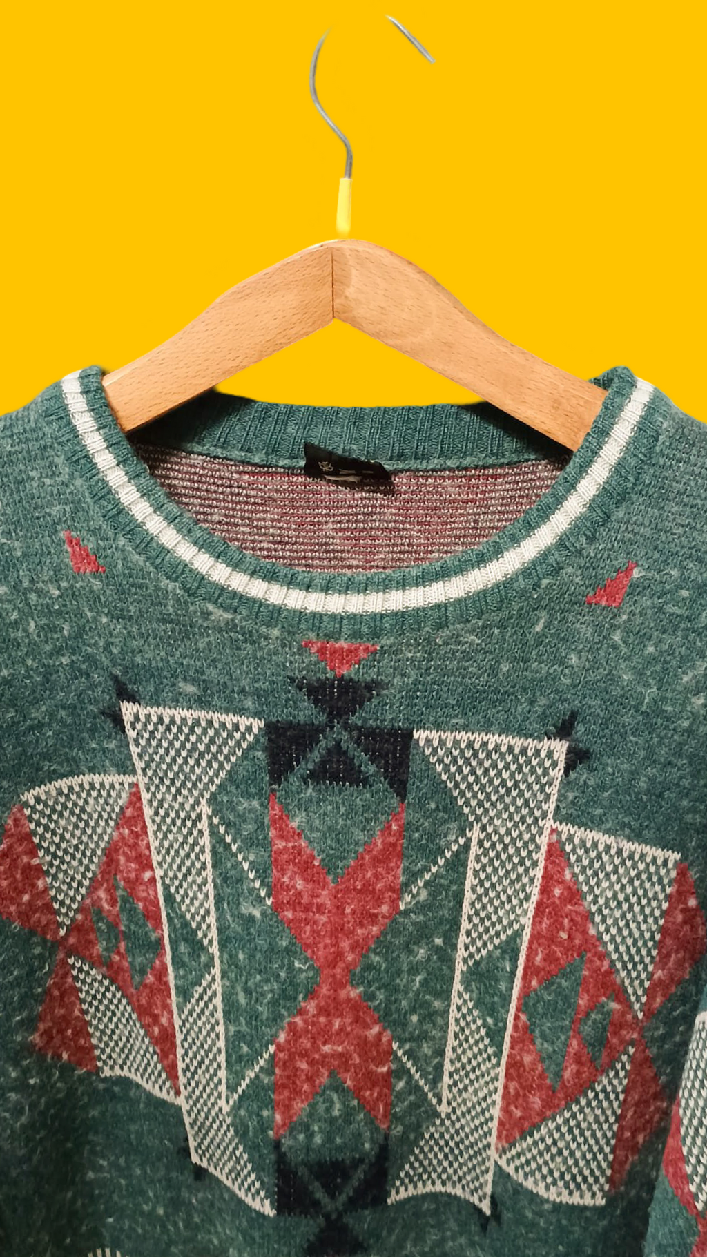 Maglione Vintage Multicolor A Fantasia Anni 90 Unisex Size M