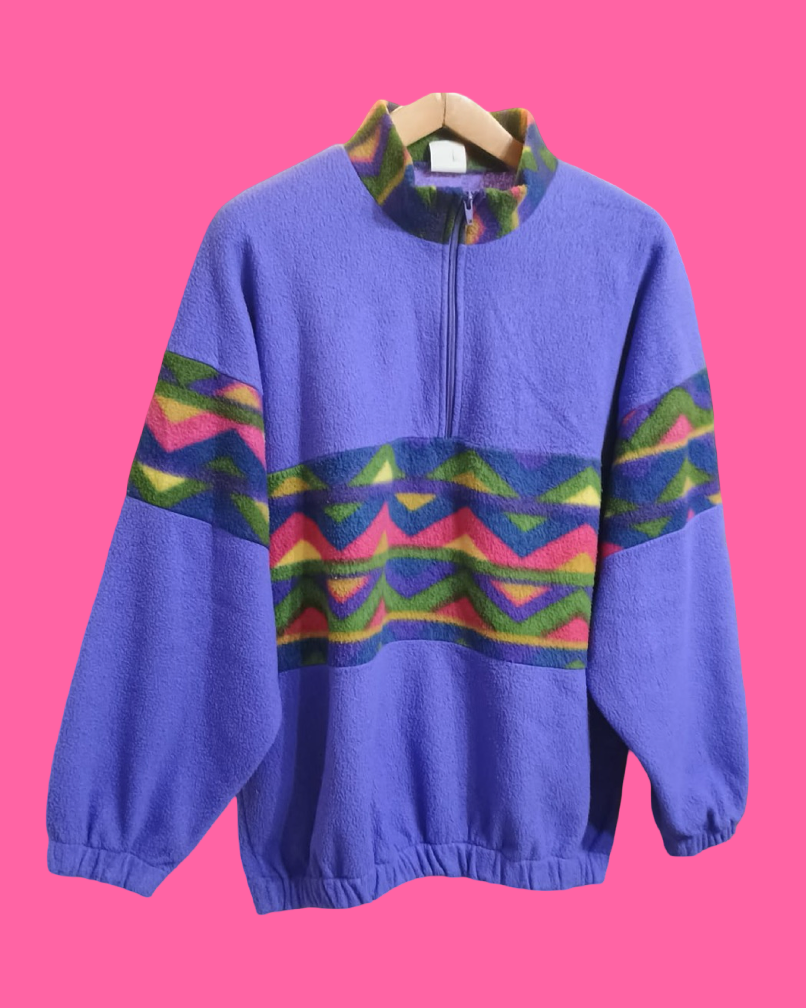 Vintage Multicolor Fantasy 90's Fleece Unisex Size L