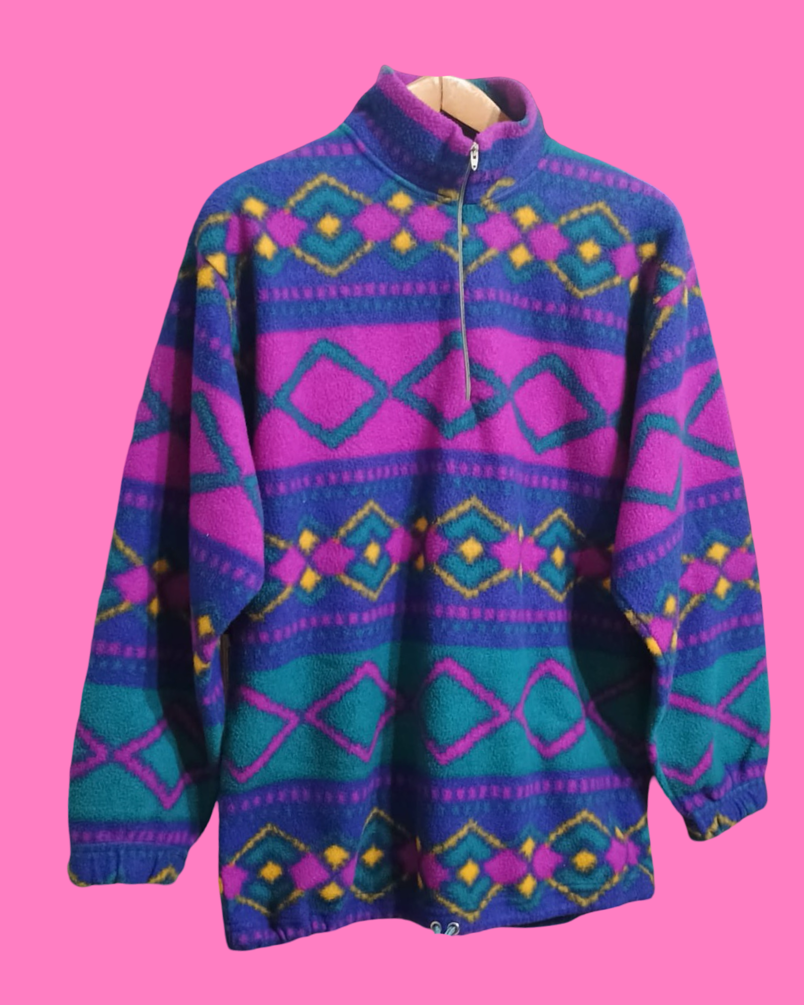 Vintage Multicolor Fantasy 90's Fleece Unisex Size L