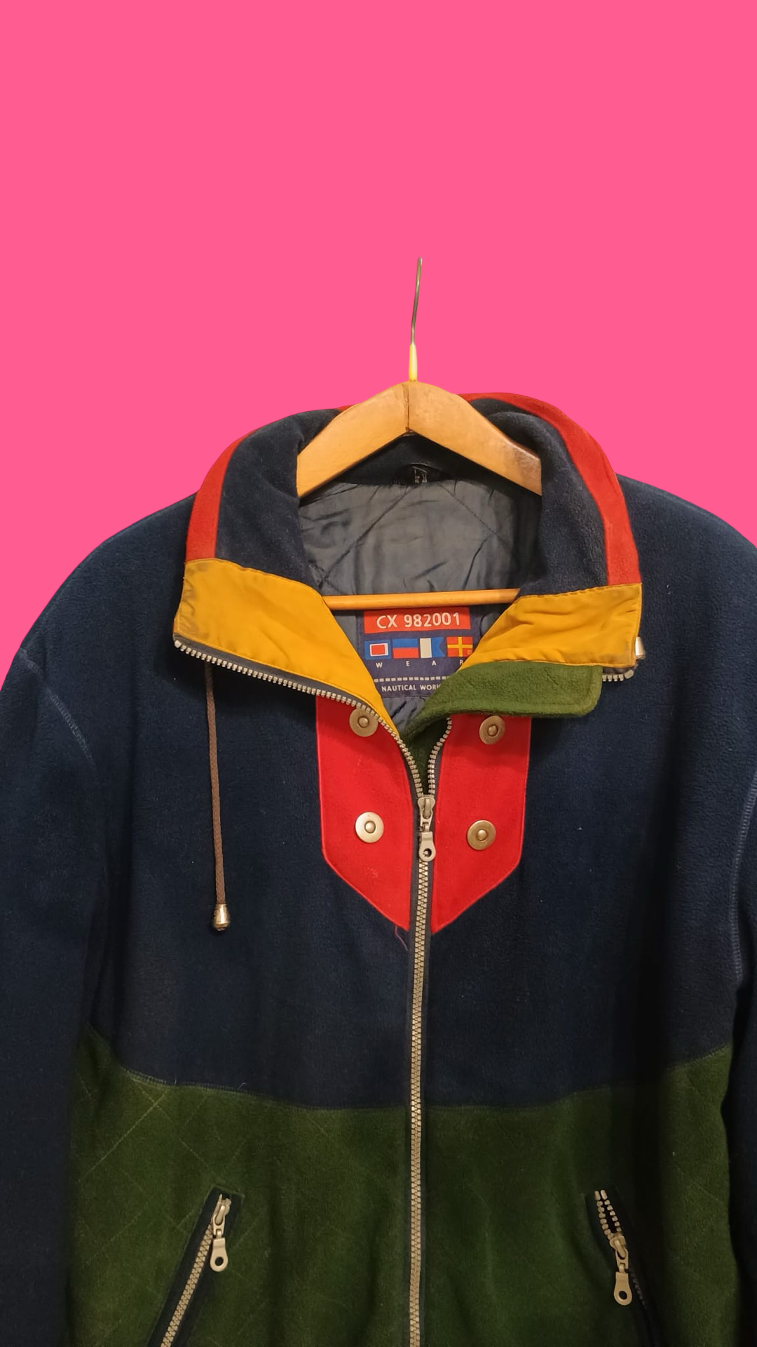 Vintage Multicolor Fantasy 90's Pile Jacket Sweatshirt Unisex Size XL