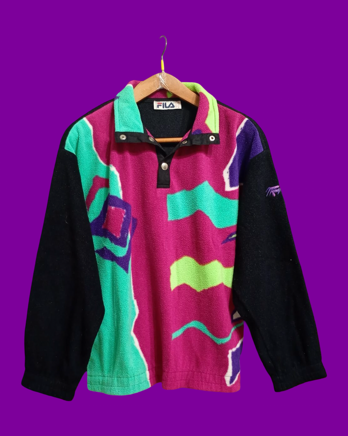 Vintage Multicolor Fantasy 90's Rare Fila Fleece Unisex Size M