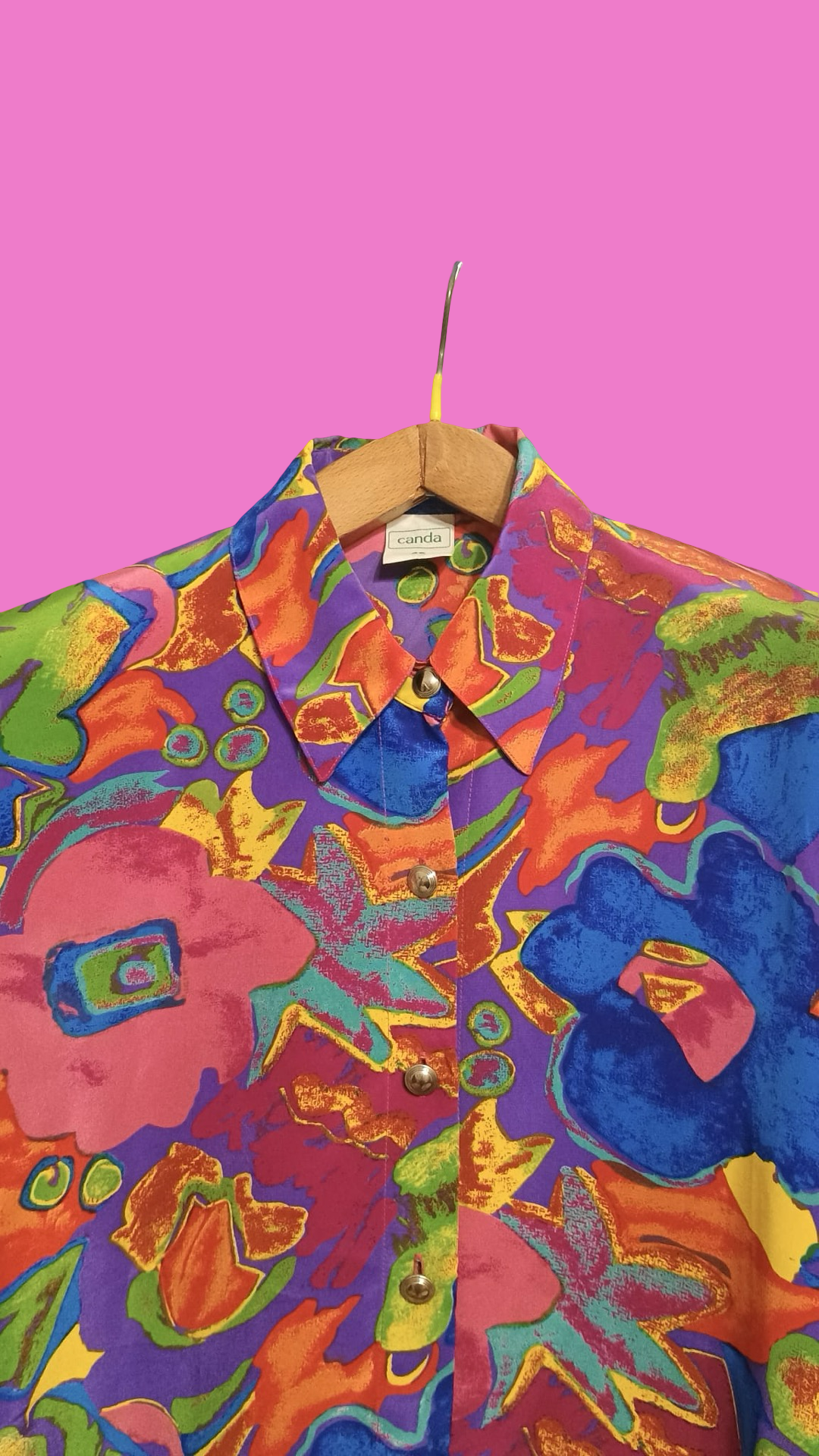 Vintage Multicolor Fantasy 90's Shirt Woman Size L