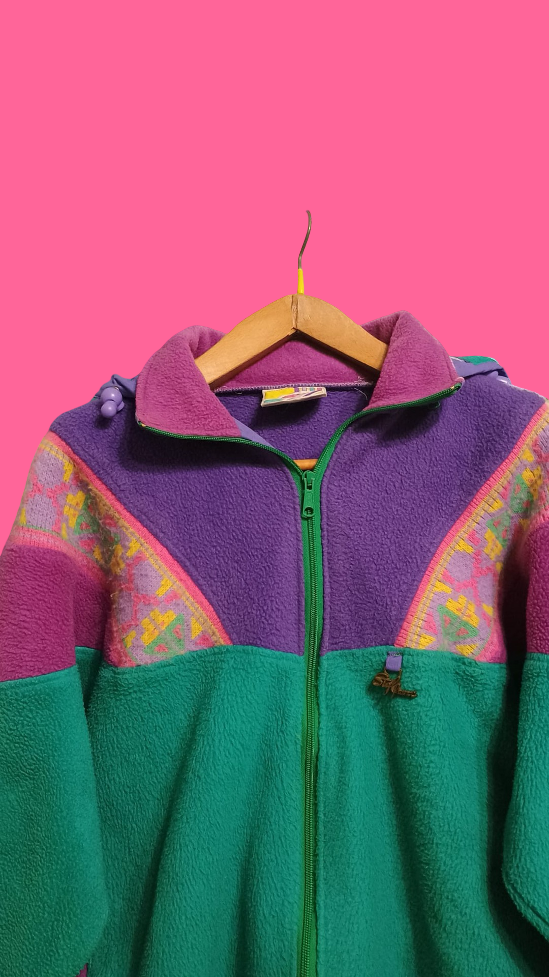 Vintage Multicolor Fantasy 90's Fleece Woman Size M