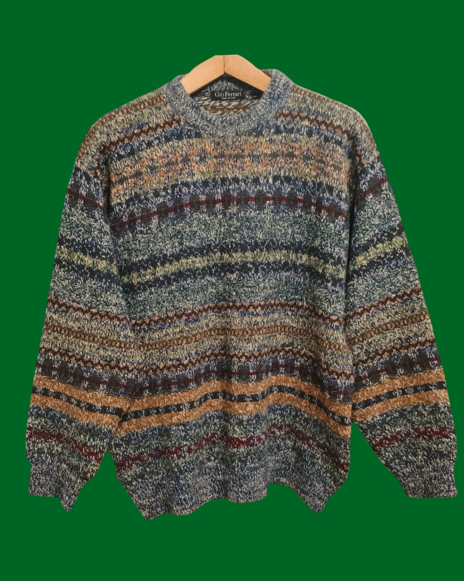 Vintage Multicolor Fantasy 90's Sweater Unisex Size L