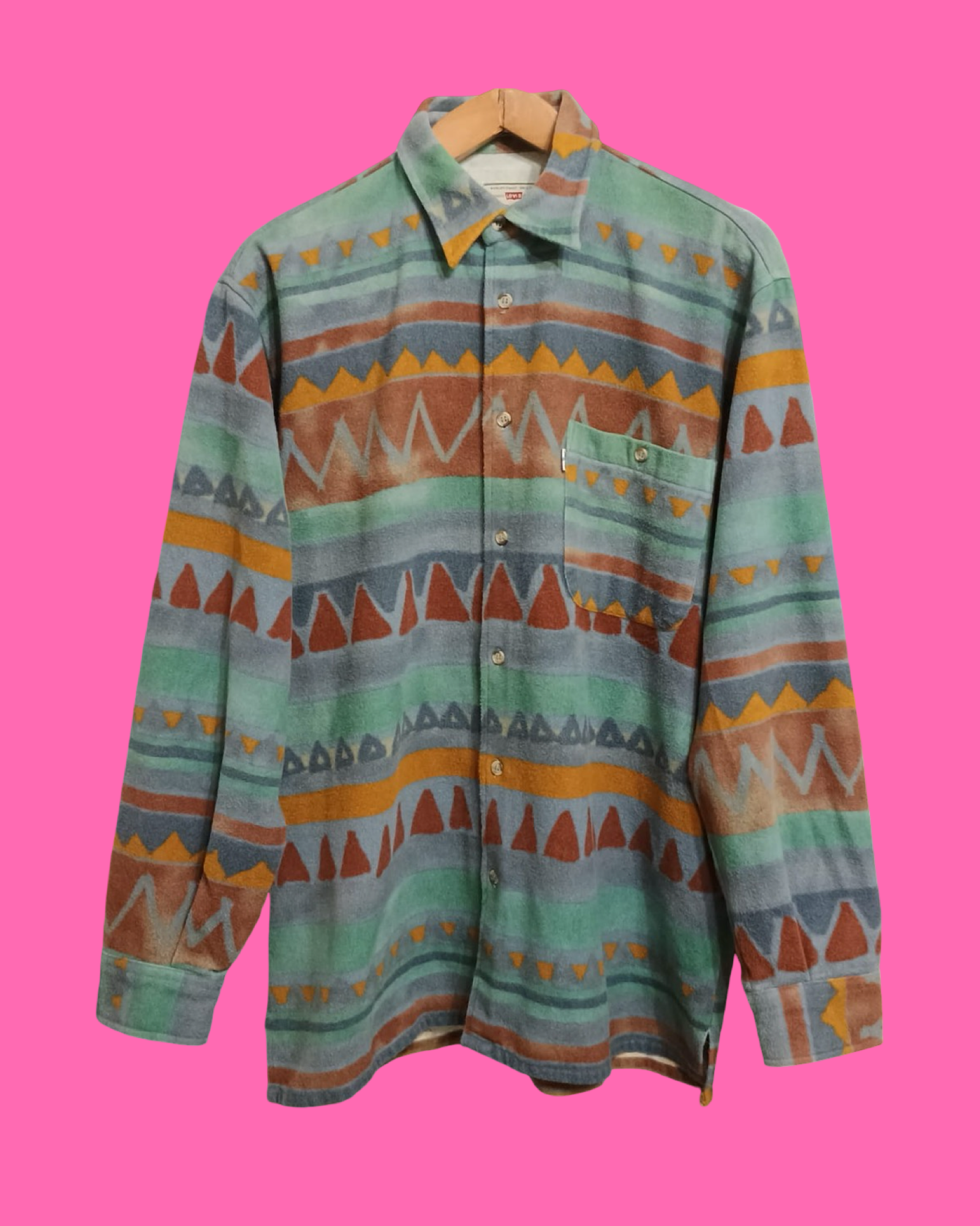 Vintage Multicolor Fantasy 90's Levi's Pile Shirt Unisex Size L