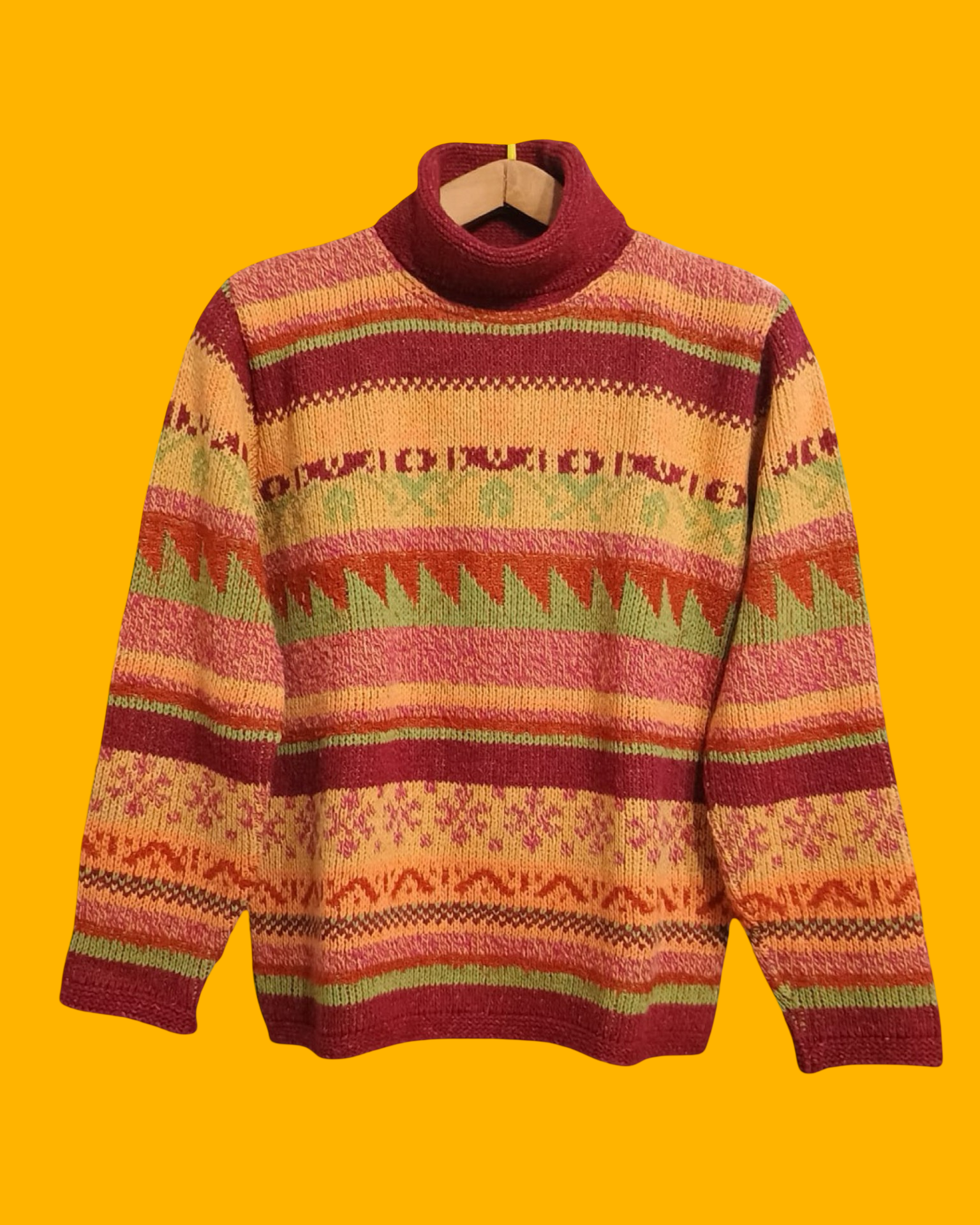 Vintage Multicolor Fantasy 90's Sweater Woman Size S