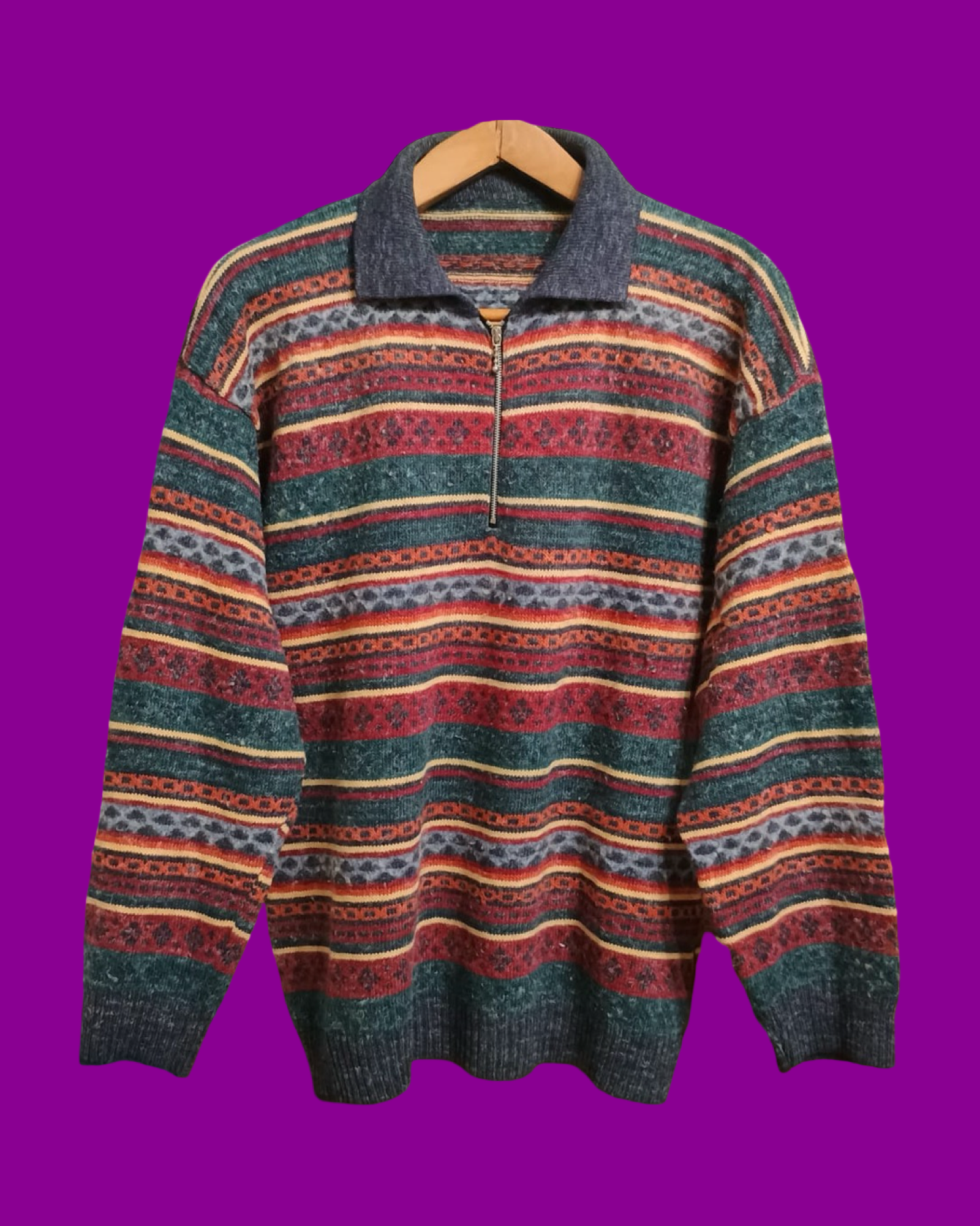 Vintage Multicolor Fantasy 90's Sweater Unisex Size M