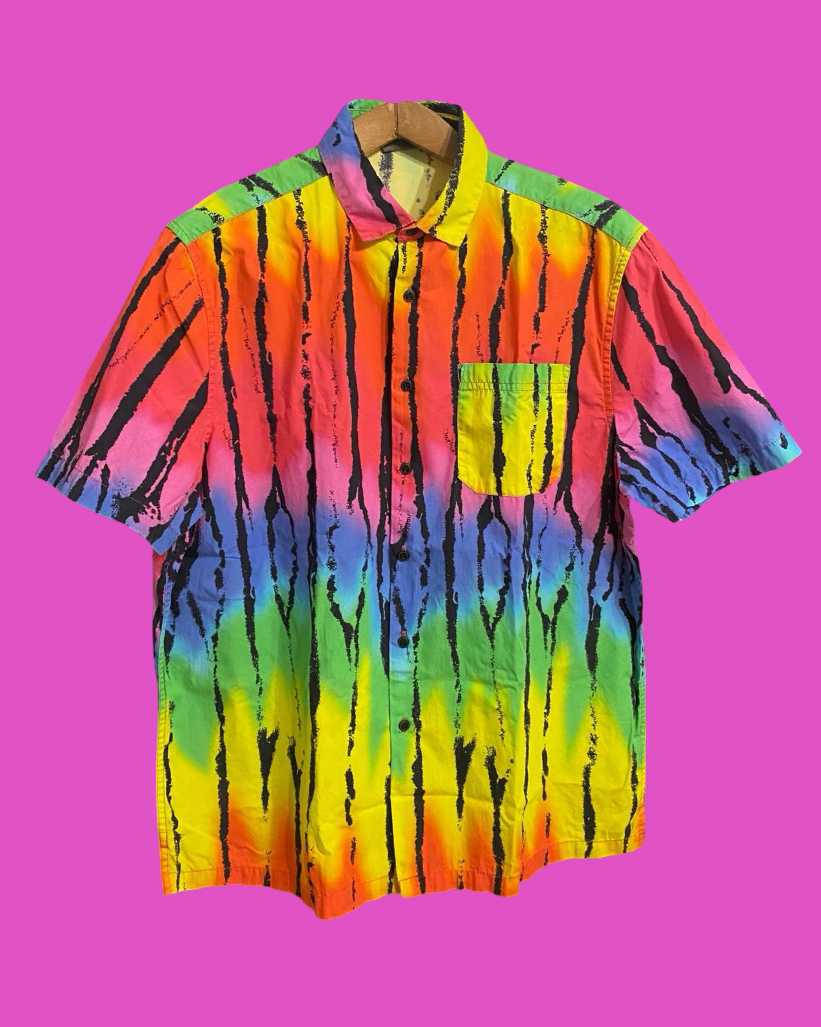 Vintage Style Multicolor Fantasy Shirt Unisex Size M