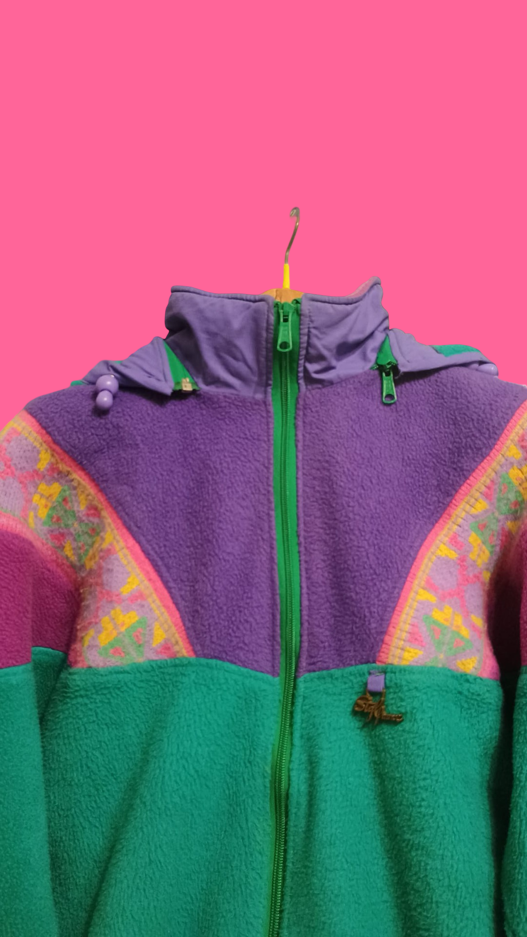 Vintage Multicolor Fantasy 90's Fleece Woman Size M