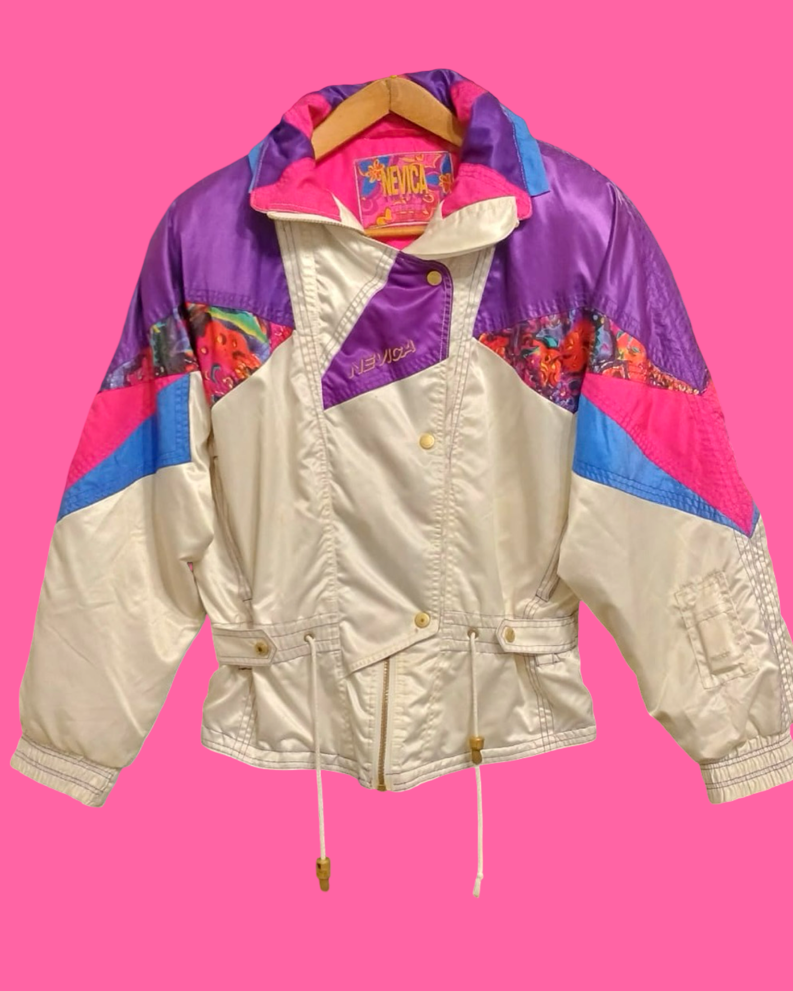 Vintage Multicolor Fantasy 90's Snow Jacket Woman Size L