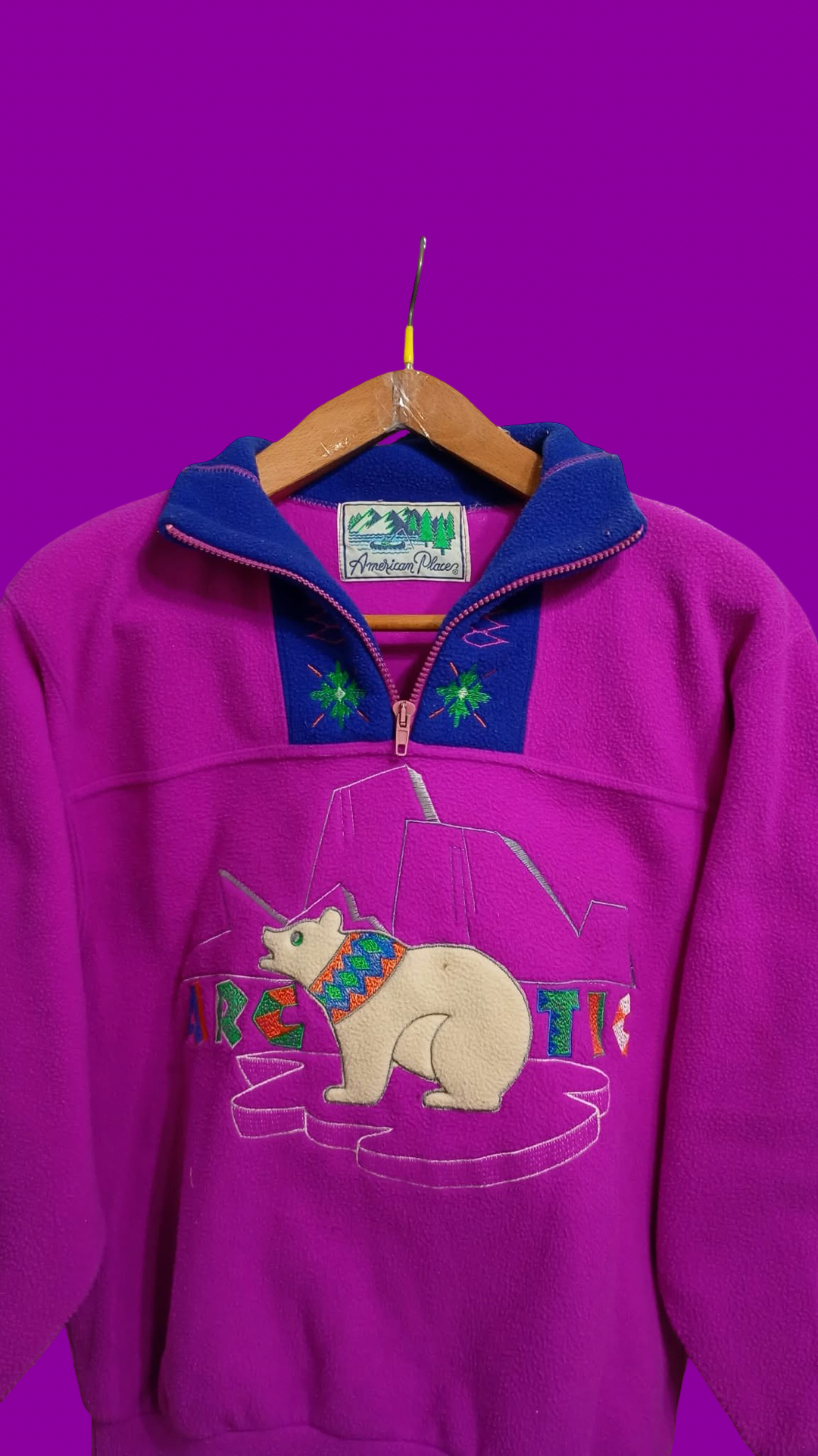 Vintage Multicolor Fantasy 90's Fleece Woman Size S