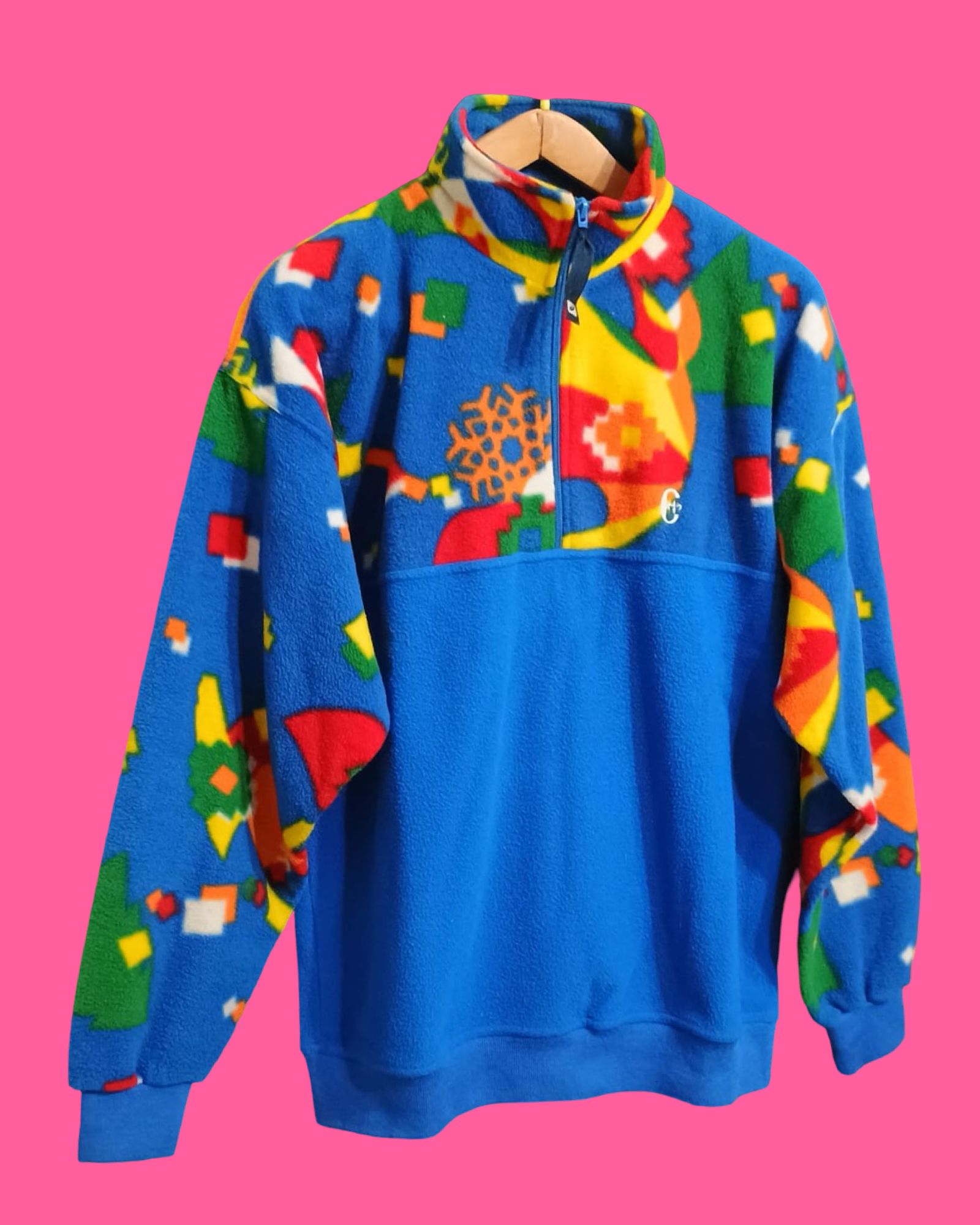 Vintage Multicolor Fantasy 90's Conte of Florence Fleece Unisex Size L