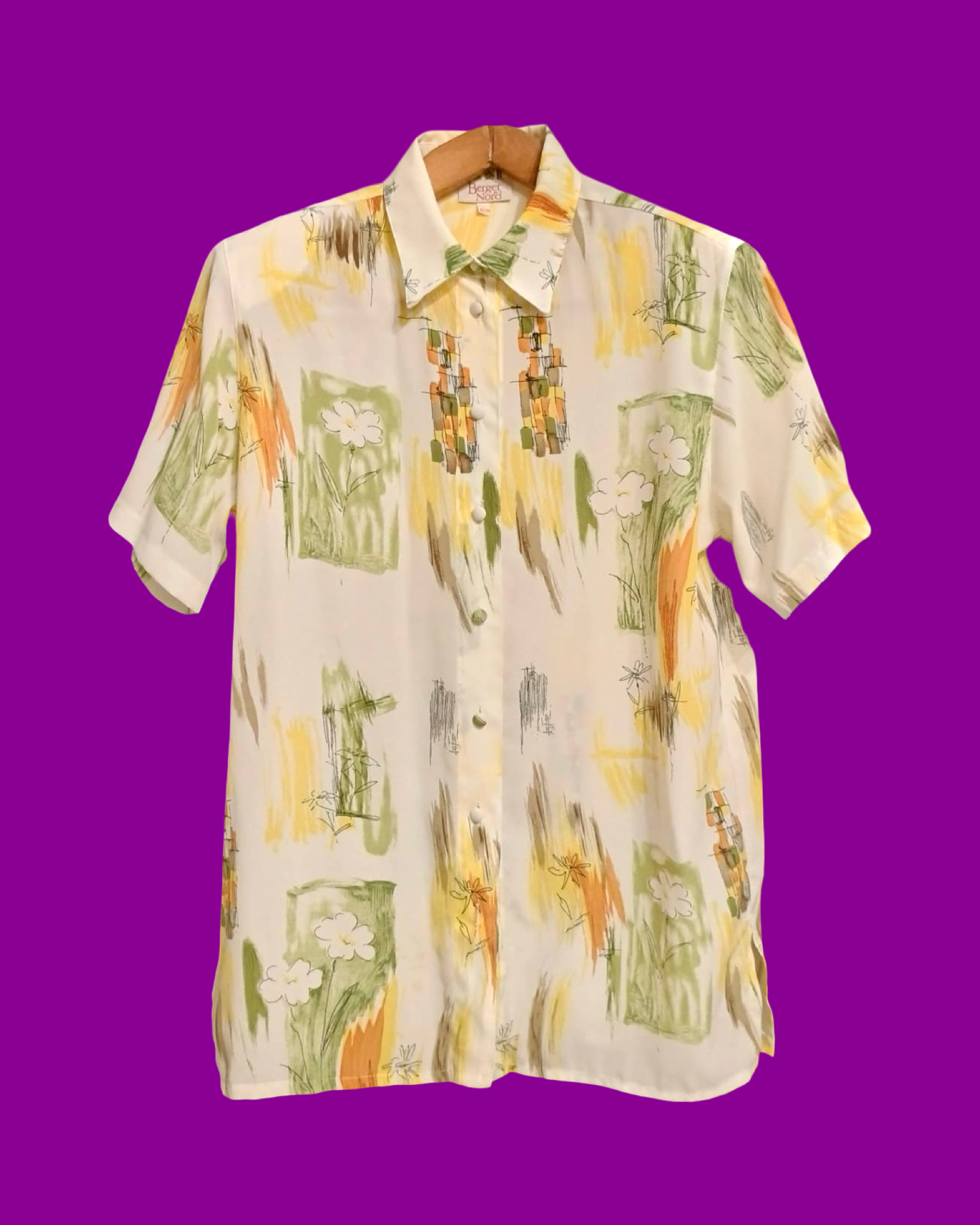 Vintage Multicolor Fantasy 90's Shirt Woman Size L