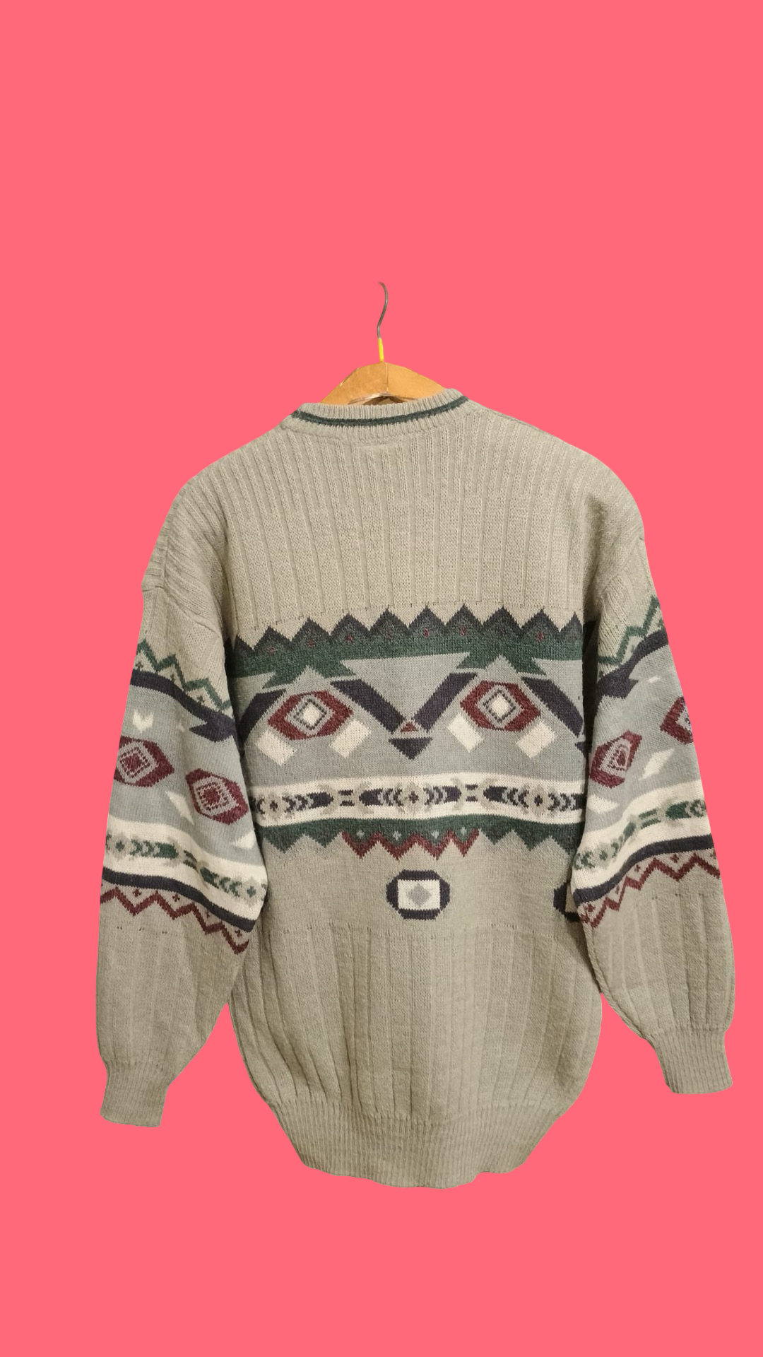 Vintage Multicolor Fantasy 90's Sweater Unisex Size L