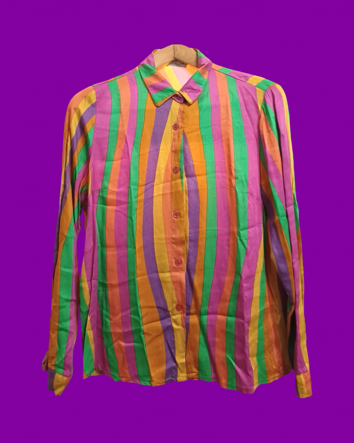 Vintage Multicolor Fantasy 90's Shirt Woman Size L