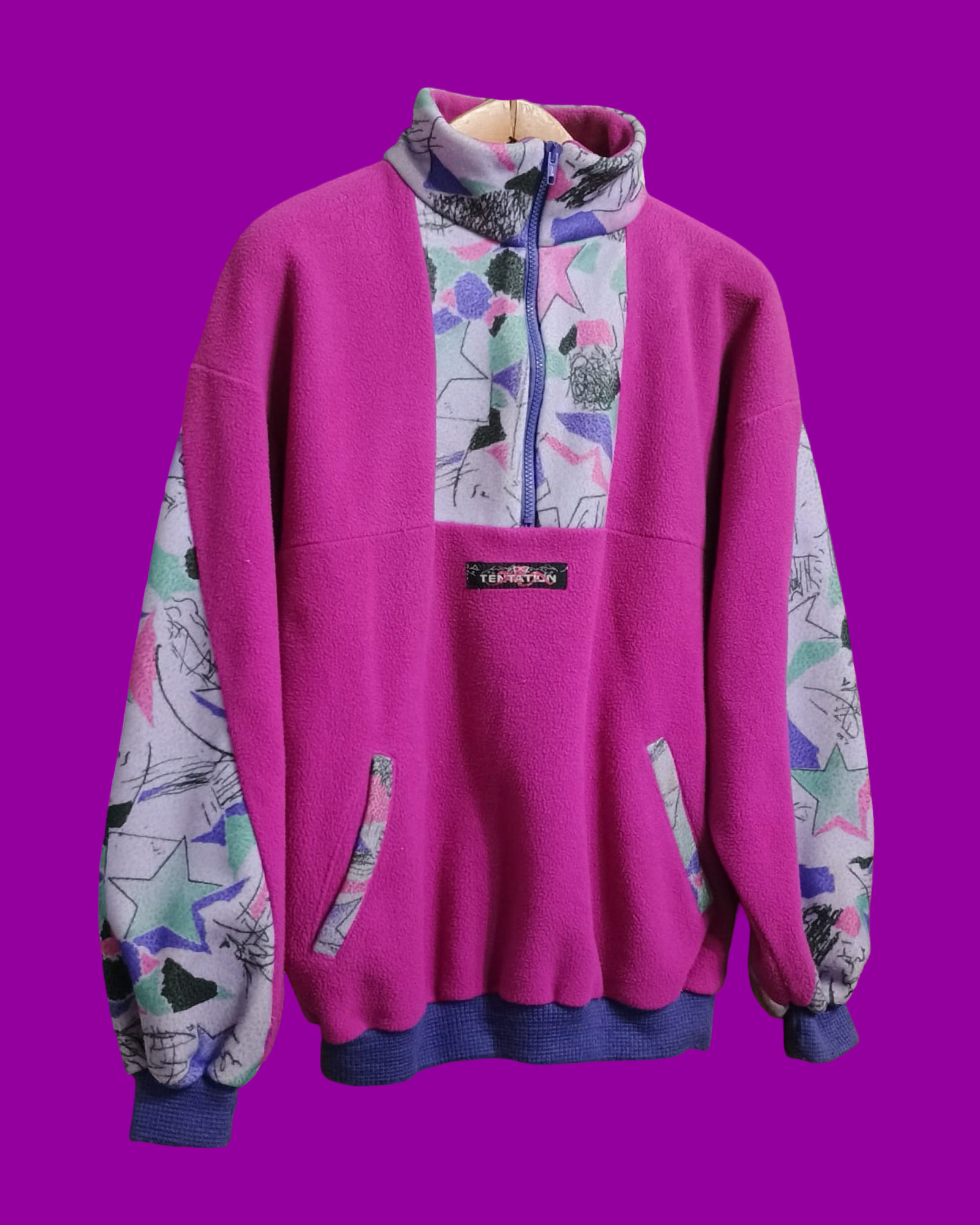 Vintage Multicolor Fantasy 90's Fleece Unisex Size L