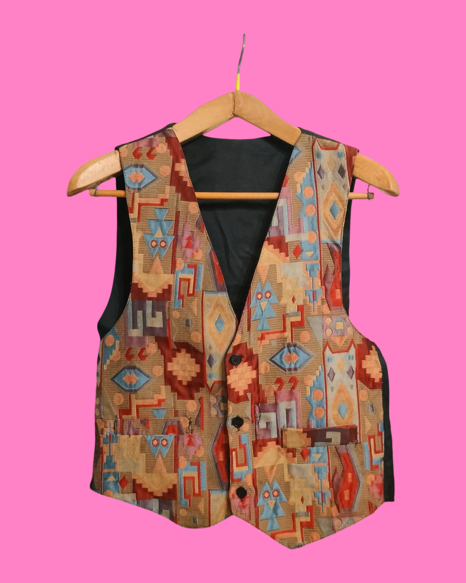 Vintage Multicolor Fantasy 90's Gilet Unisex Size M