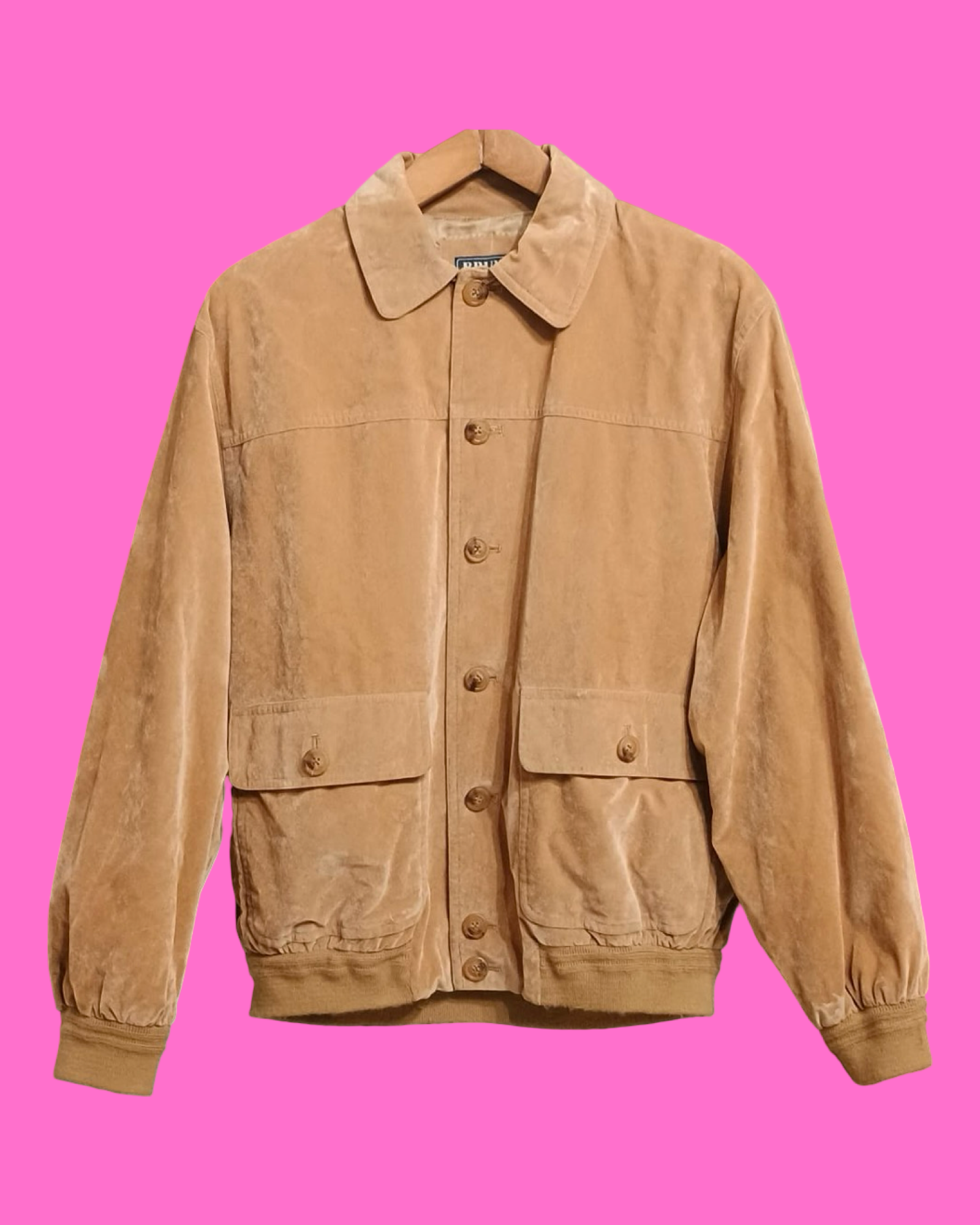 Vintage Brown 90's Spring Leather Jacket Unisex Size M