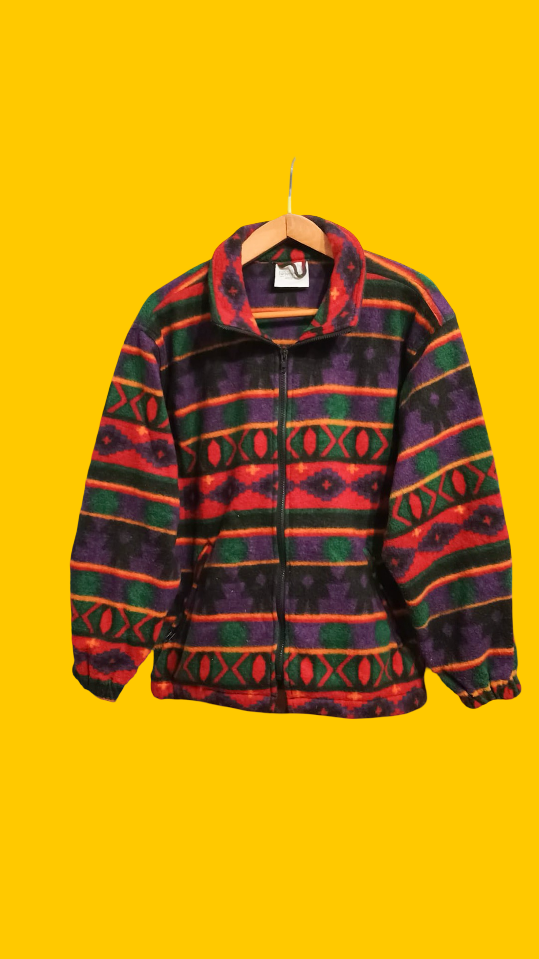 Sweatshirt Vintage Multicolor A Fantasia Anni 90 Unisex Size M