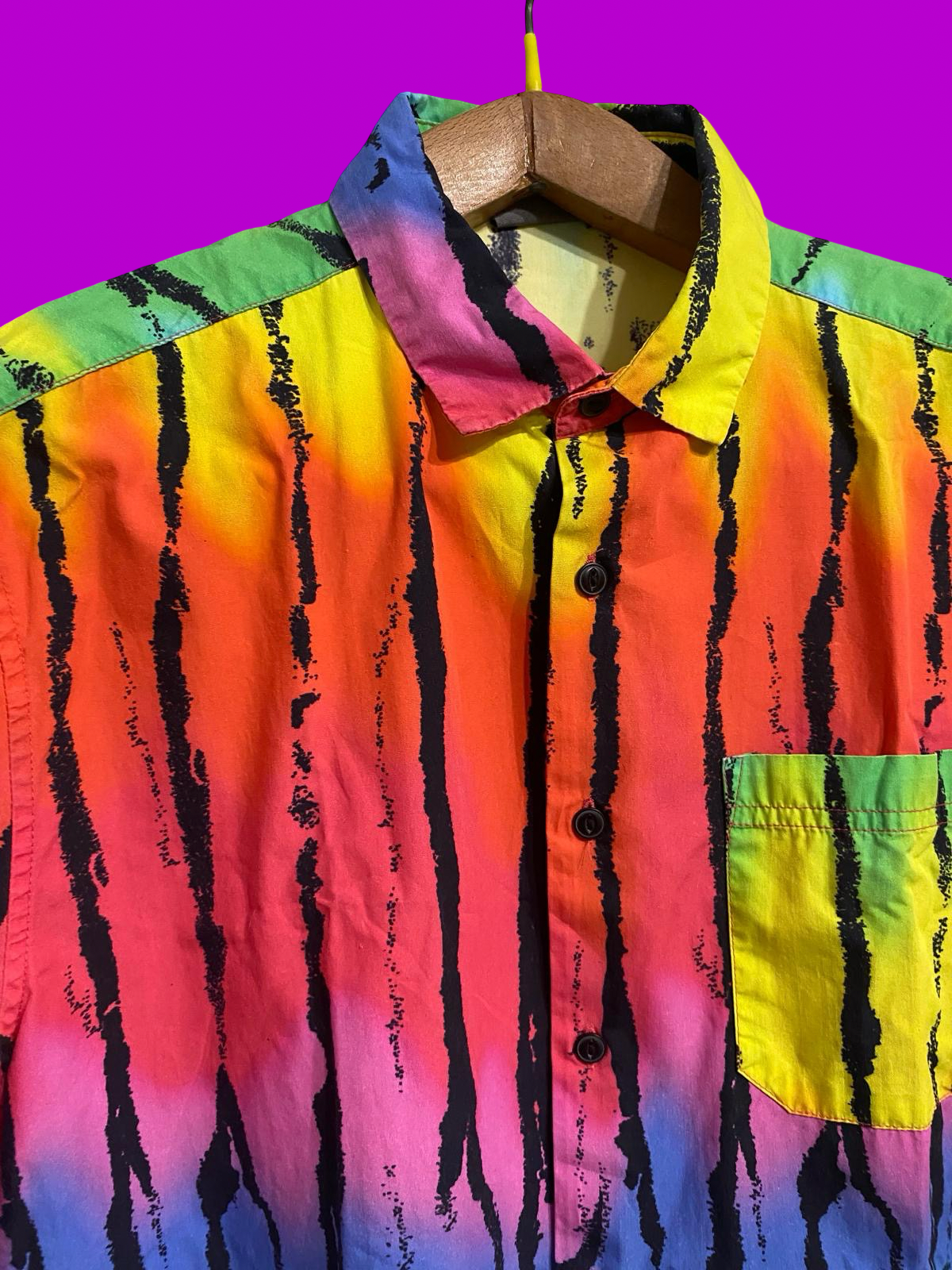 Vintage Style Multicolor Fantasy Shirt Unisex Size M