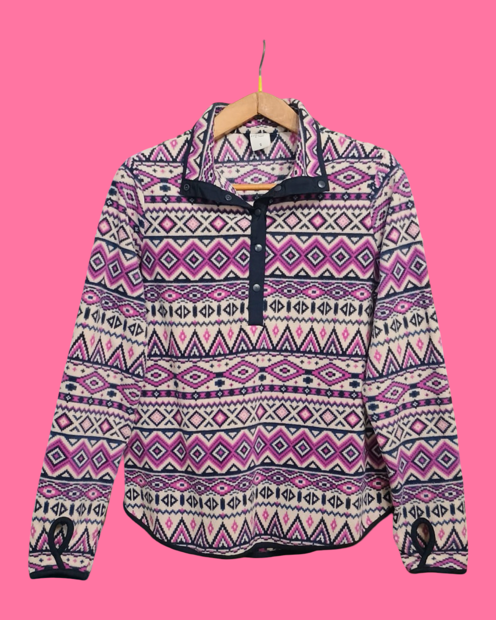 Vintage Multi Fantasy 90's Pile Sweatshirt Sweatshirt Woman Size M