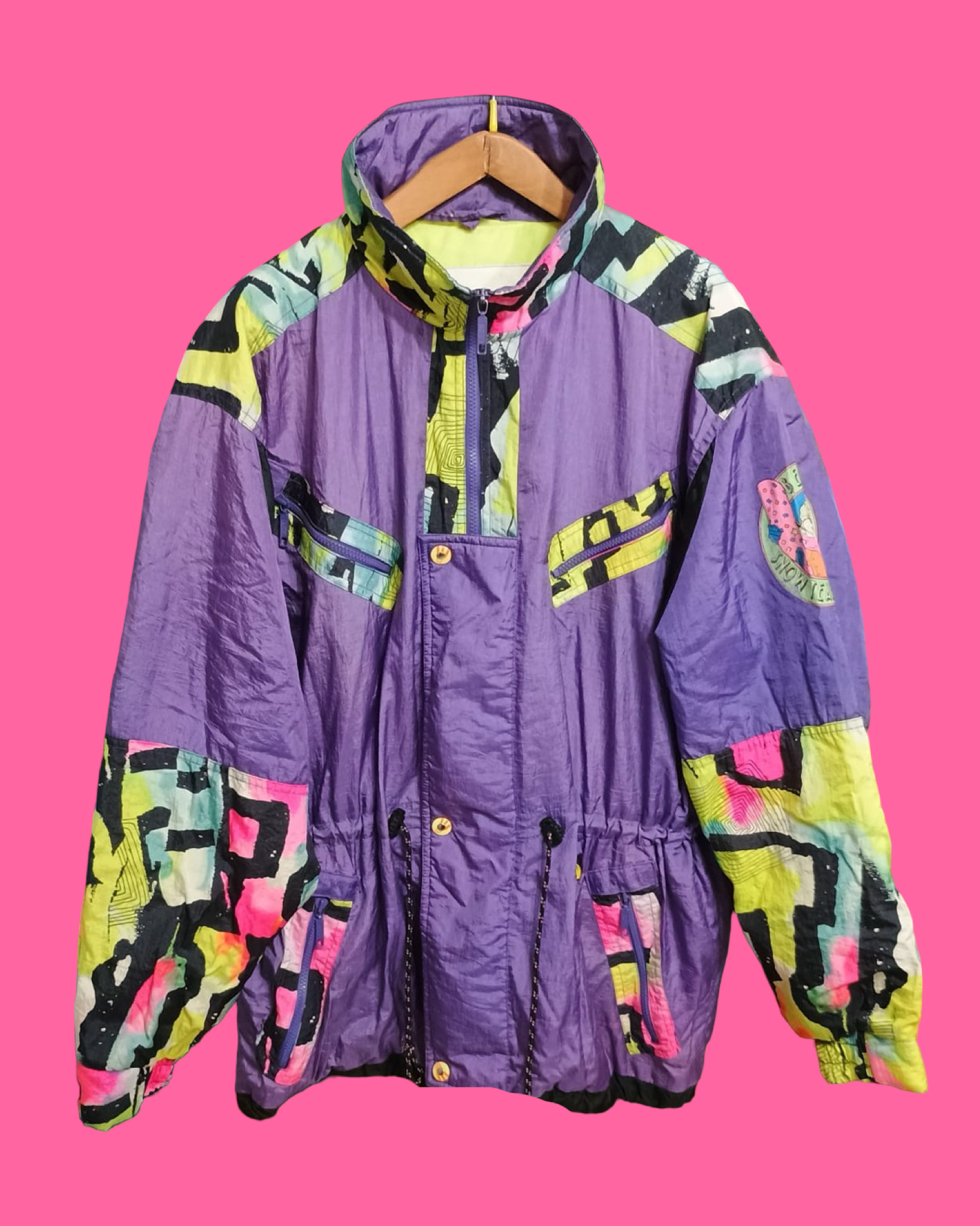 Vintage Multicolor Fantasy 90's Snow Jacket Unisex Size XL