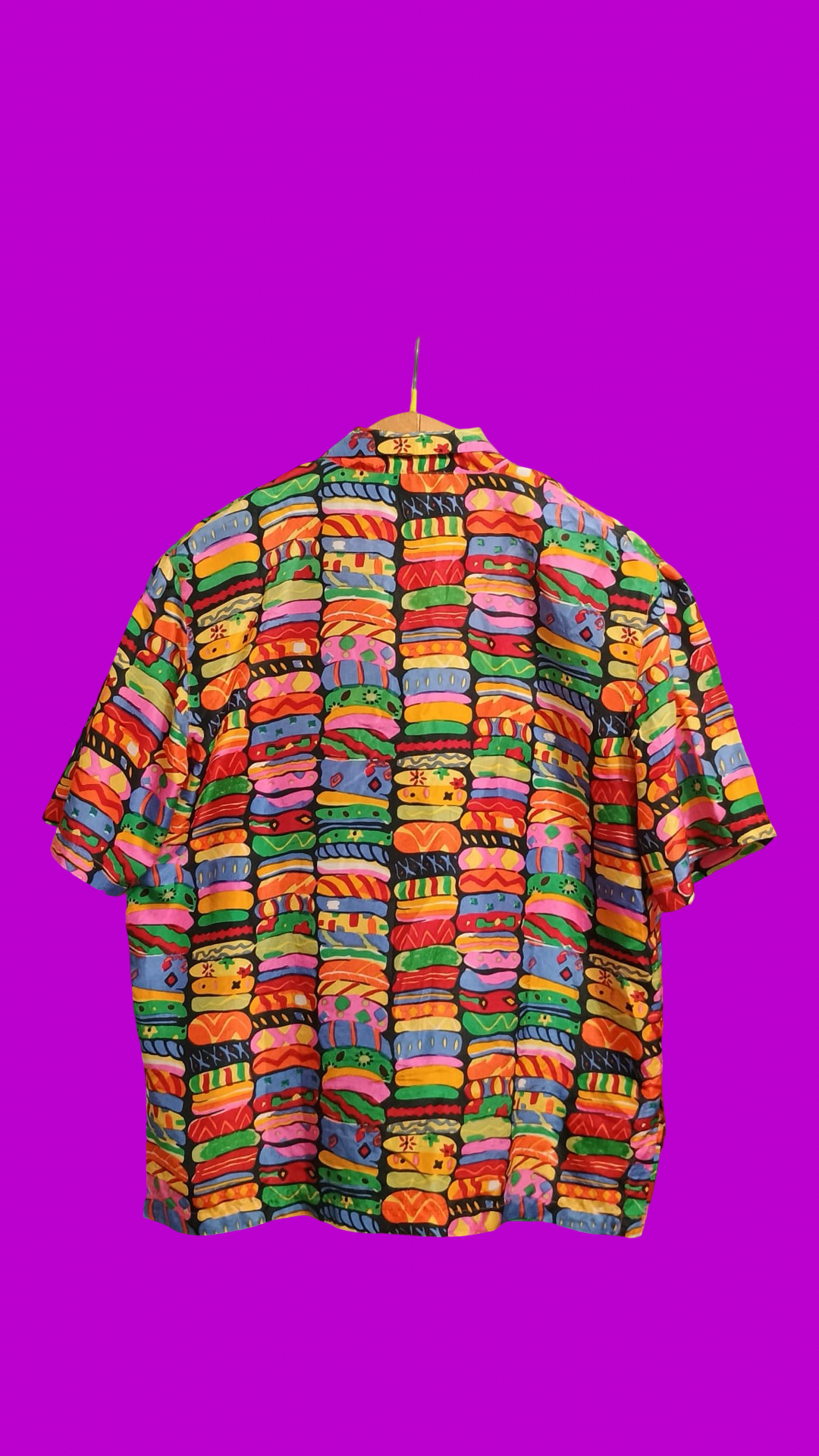 Vintage Style Multicolor Fantasy Shirt Woman Size L