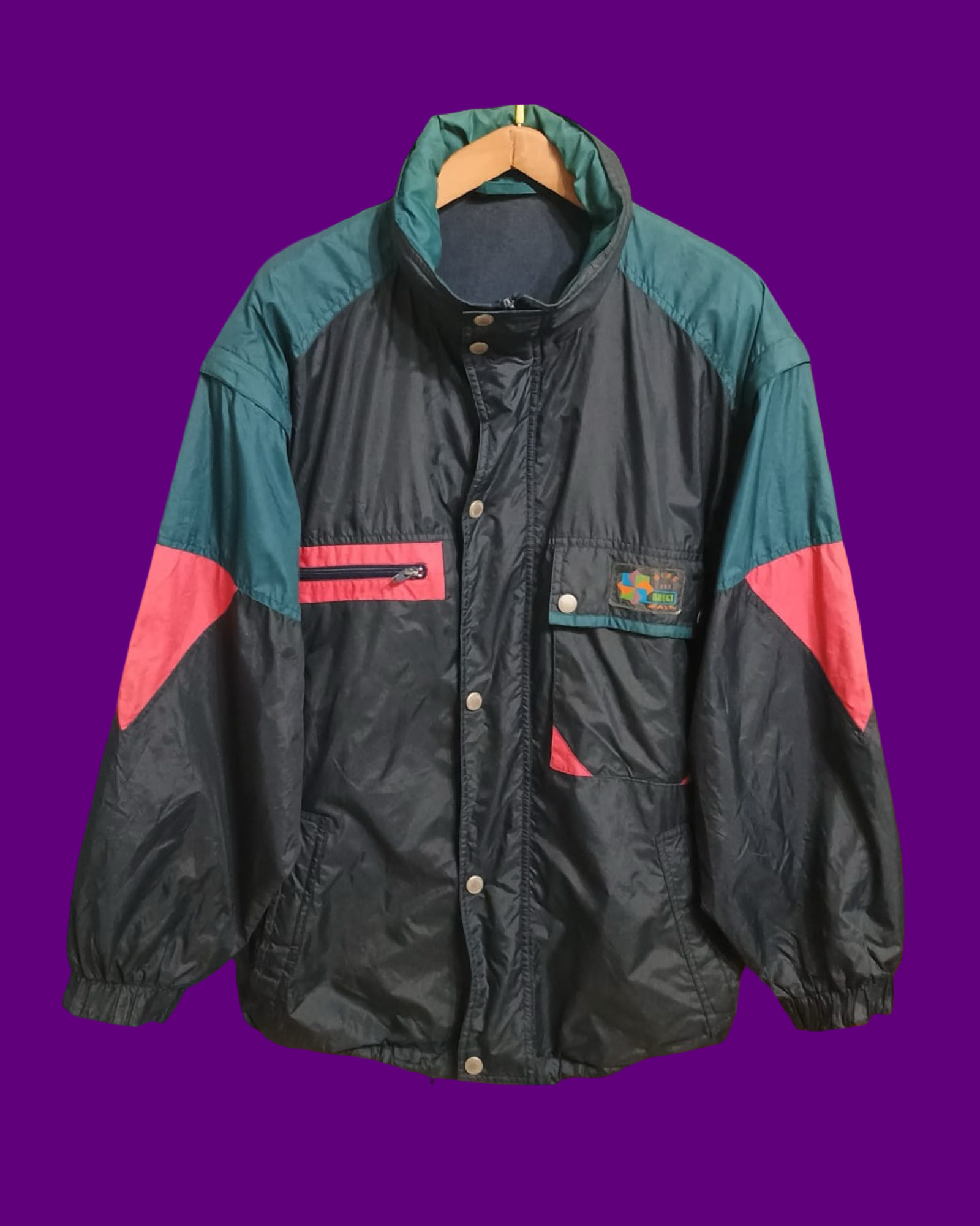 Vintage Multicolor Fantasy 90's Winter Jacket Unisex Size XL