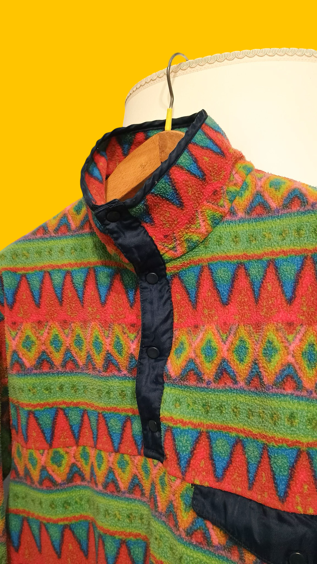 Sweatshirt Vintage Multicolor A Fantasia Anni 90 Woman Size S
