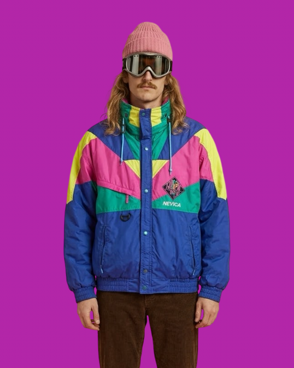 Vintage Multicolor Fantasy 90's Rare Snow Jacket Unisex Size XL
