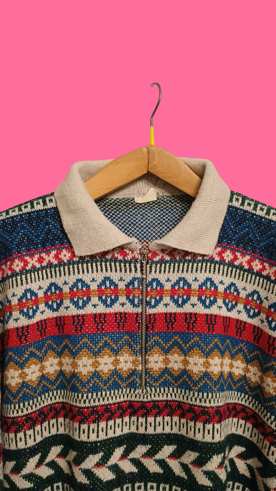 Vintage Multicolor Fantasy 90's Sweater Unisex Size L