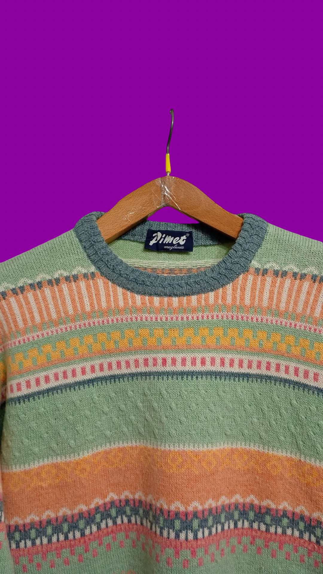 Vintage Multicolor Fantasy 90's Rare Sweater Unisex Size L