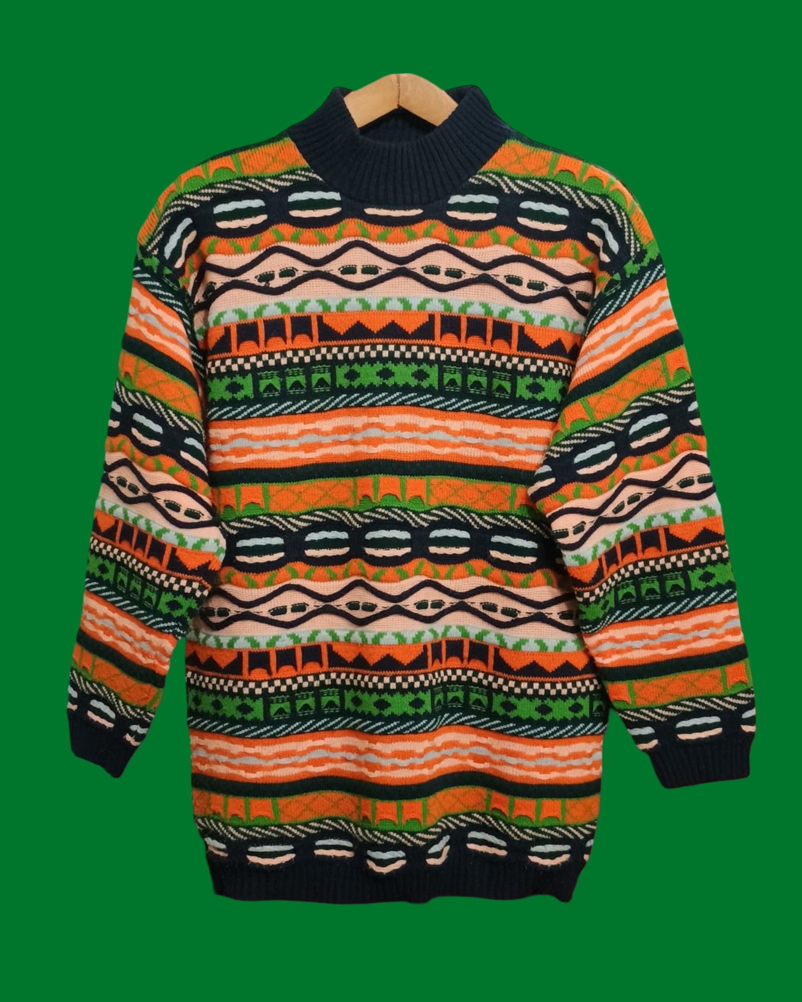 Vintage Multicolor Fantasy 90's Sweater Woman Size XL