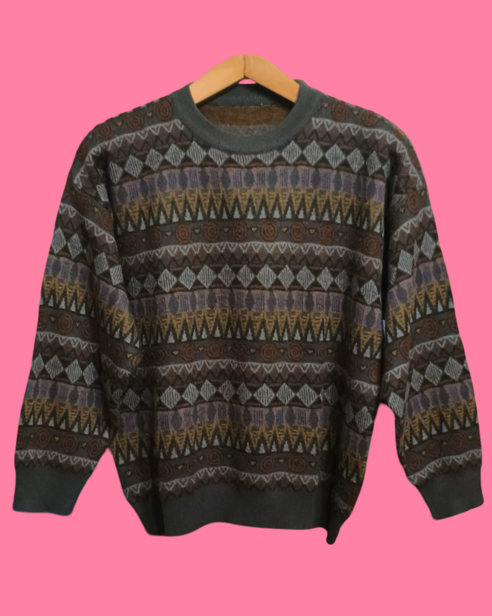 Vintage Multicolor Fantasy 90's Sweater Unisex Size S