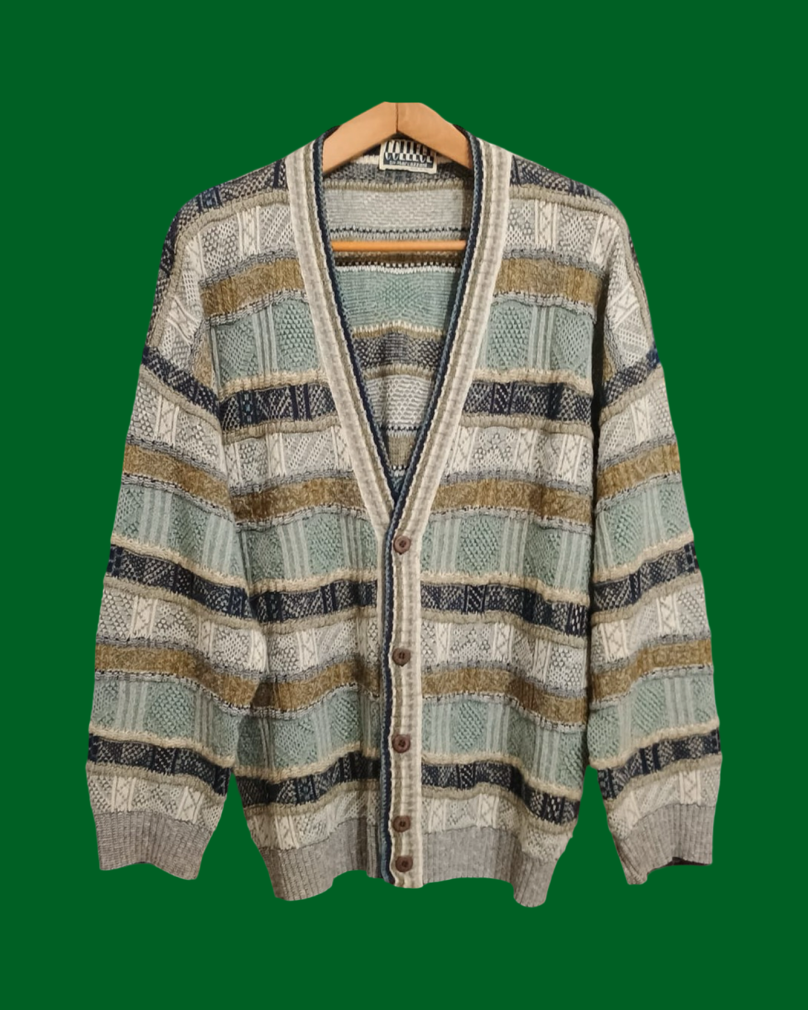 Vintage Multicolor Fantasy 90's Cardigan Unisex Size L