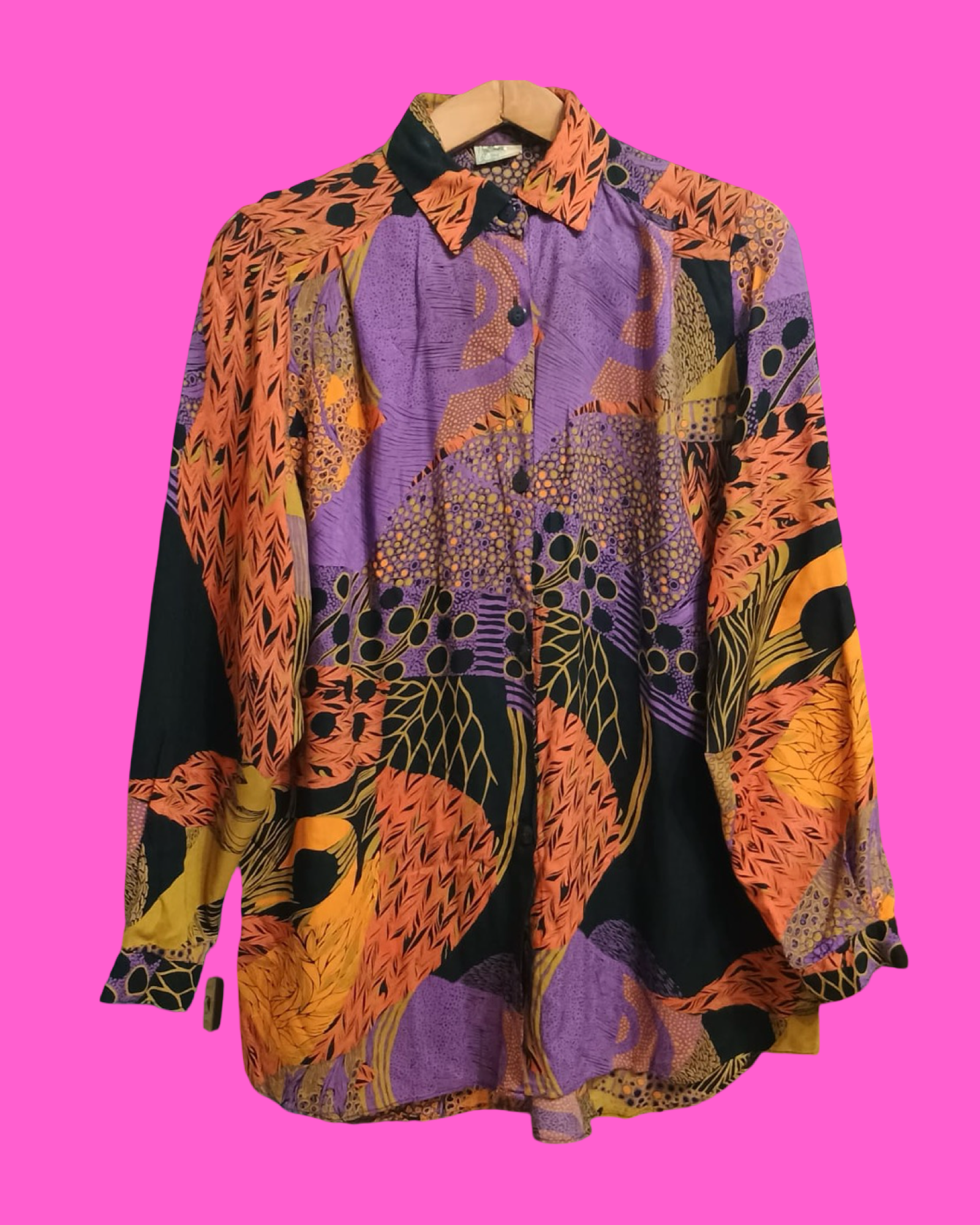 Vintage Multicolor Fantasy 90's Shirt Woman Size L