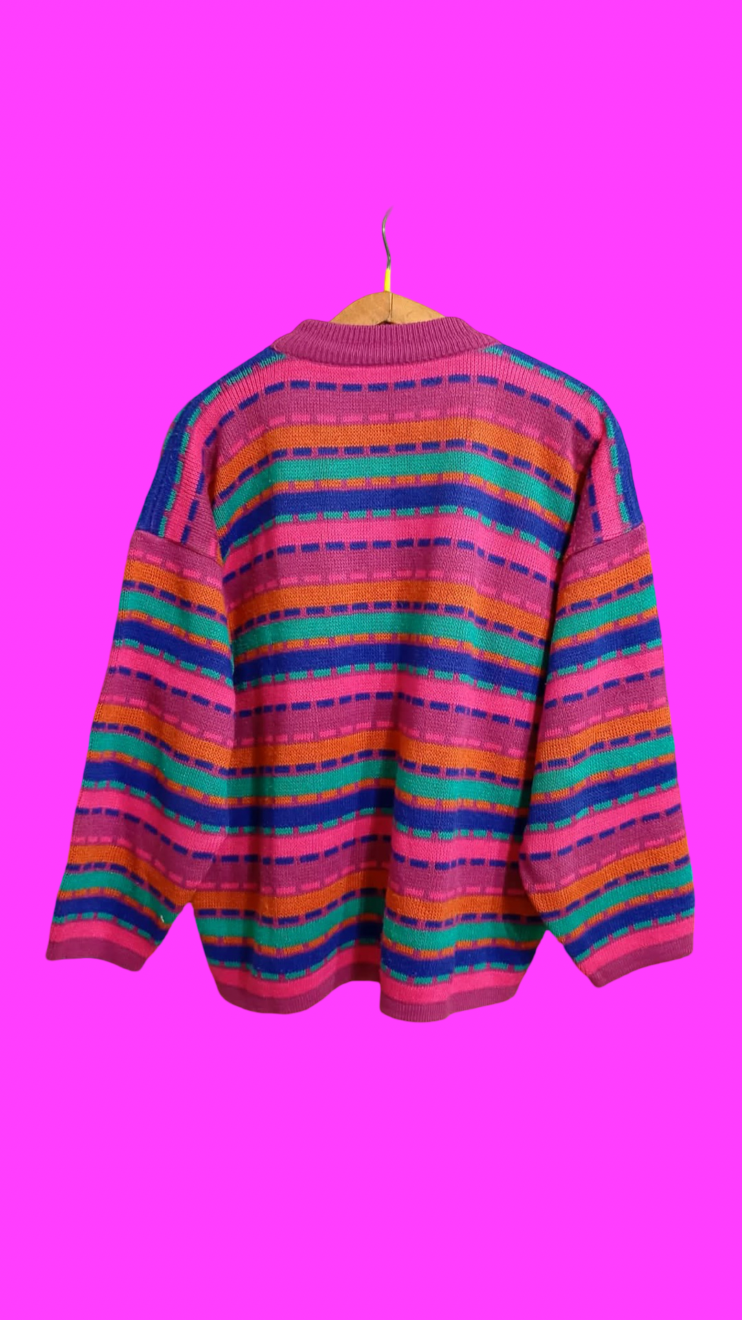 Vintage Multicolor Fantasy 90's Sweater Woman Size L