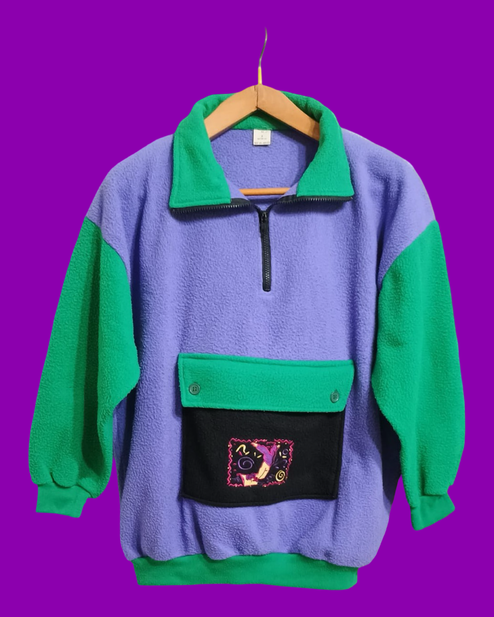 Vintage Multicolor Fantasy 90's Fleece Unisex Size M