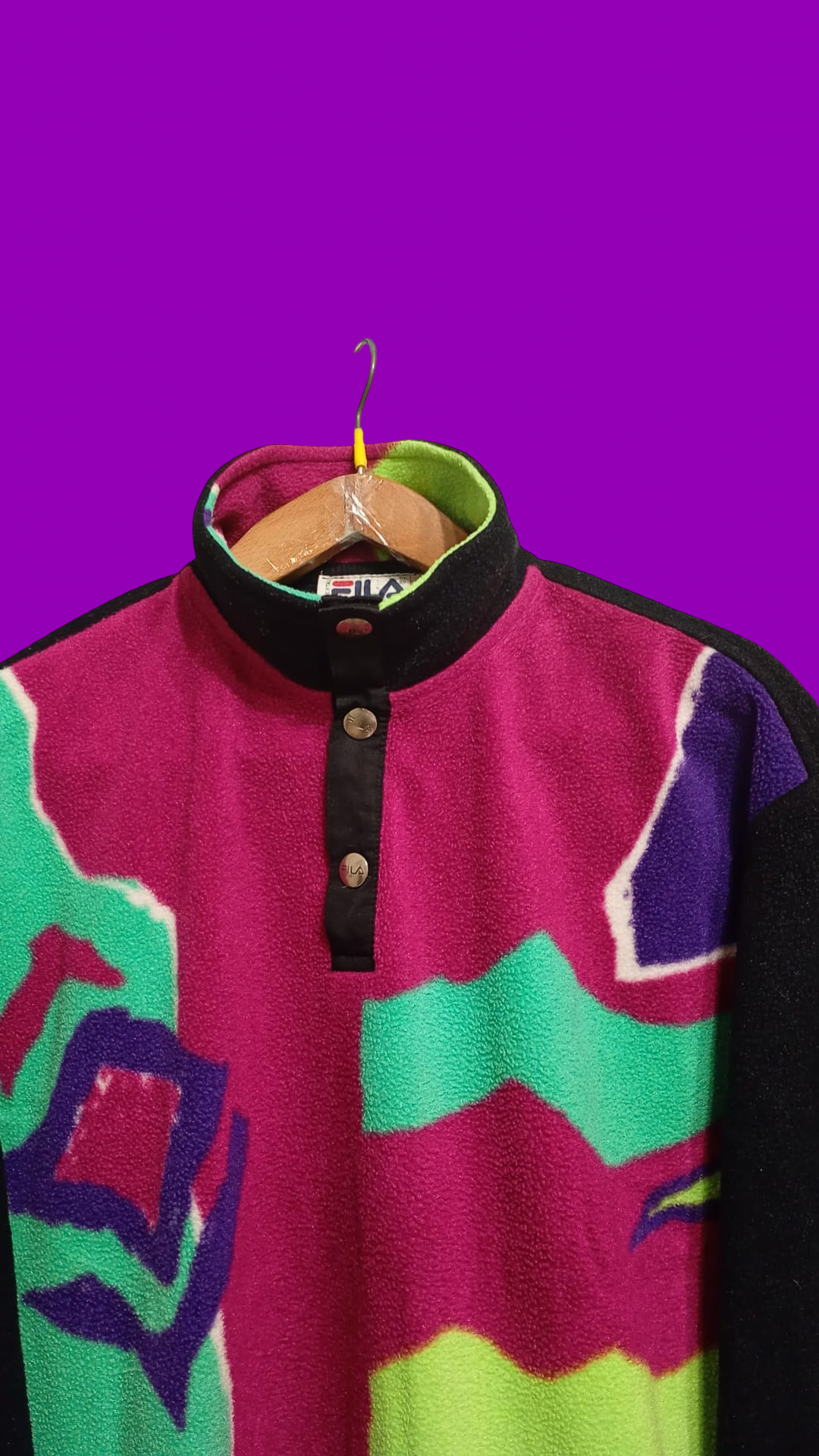 Vintage Multicolor Fantasy 90's Rare Fila Fleece Unisex Size M