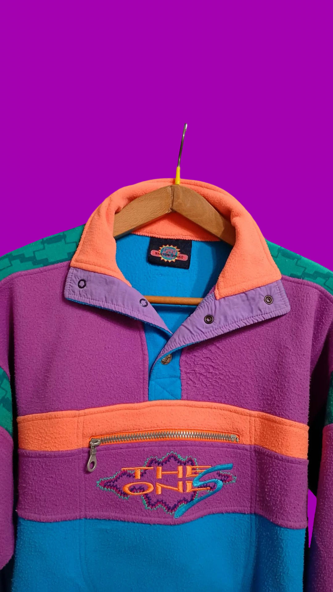 Vintage Multicolor Fantasy 90's Fleece Woman Size M