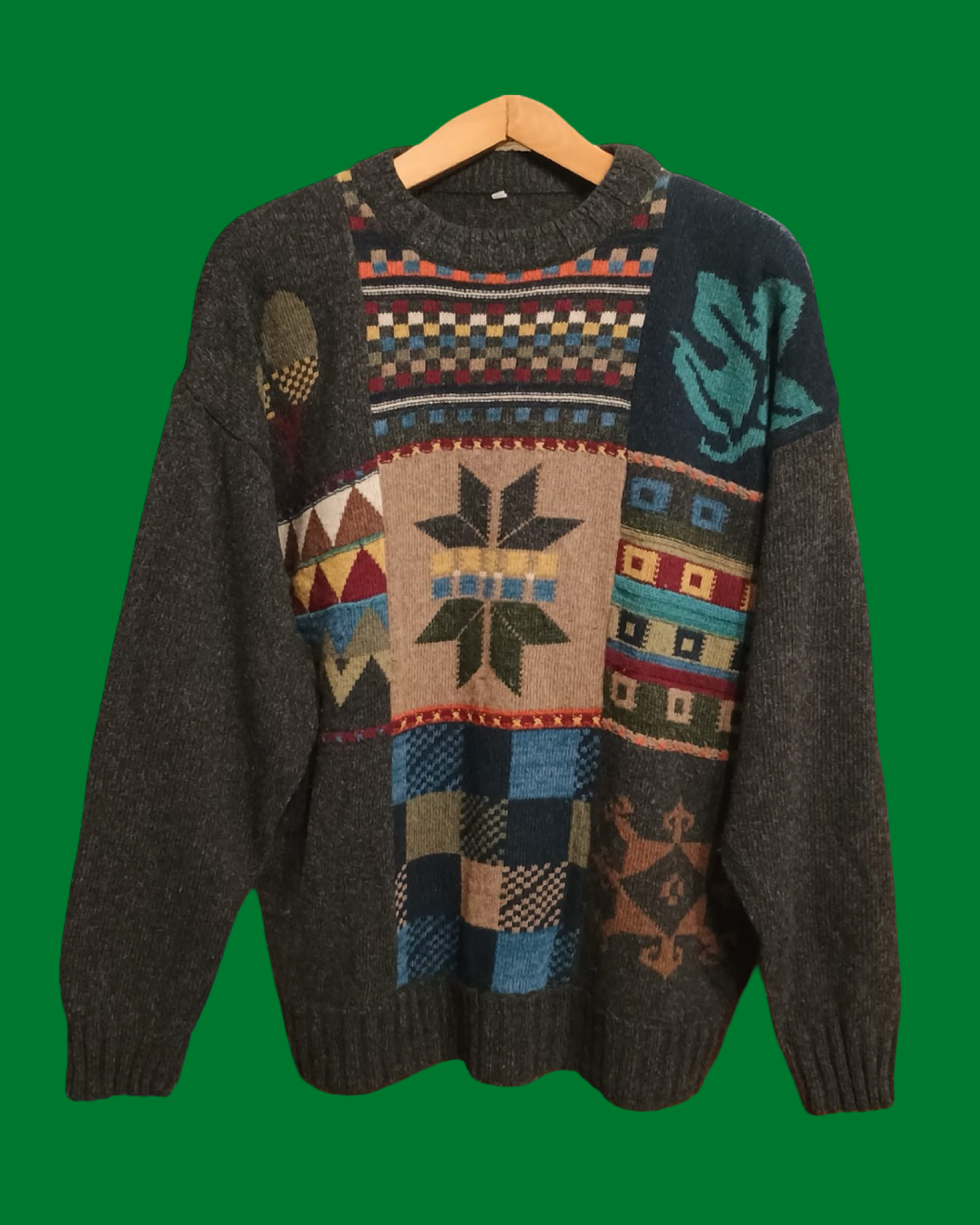 Vintage Multicolor Fantasy 90's Sweater Unisex Size L