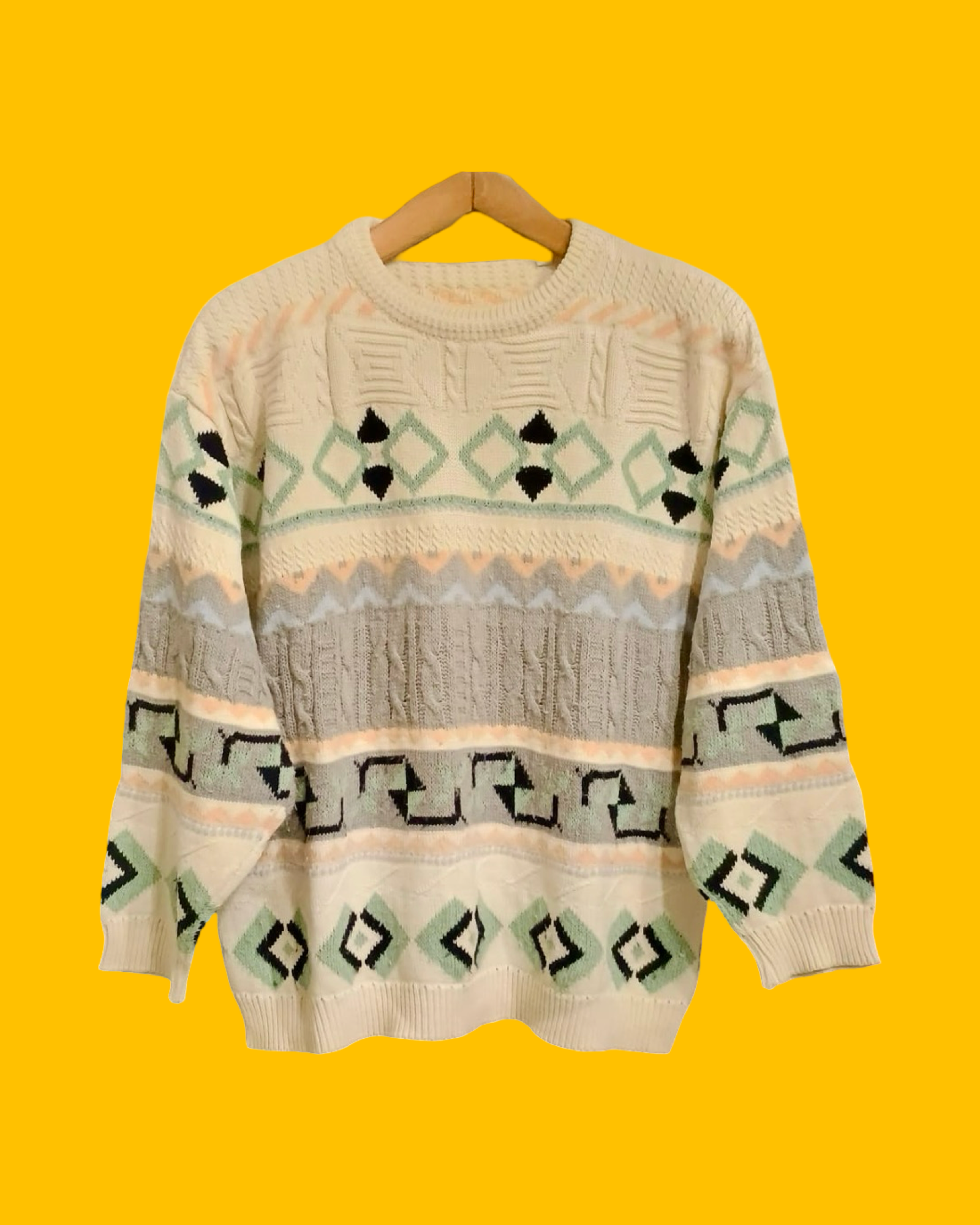 Vintage Multicolor Fantasy 90's Sweater Woman Size L