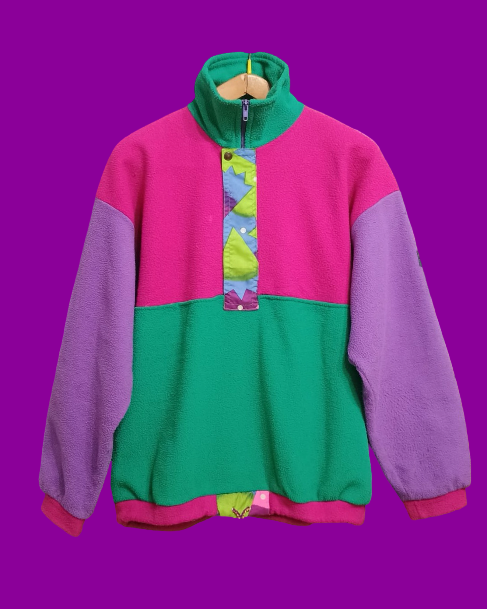 Vintage Multicolor Fantasy 90's Fleece Unisex Size L