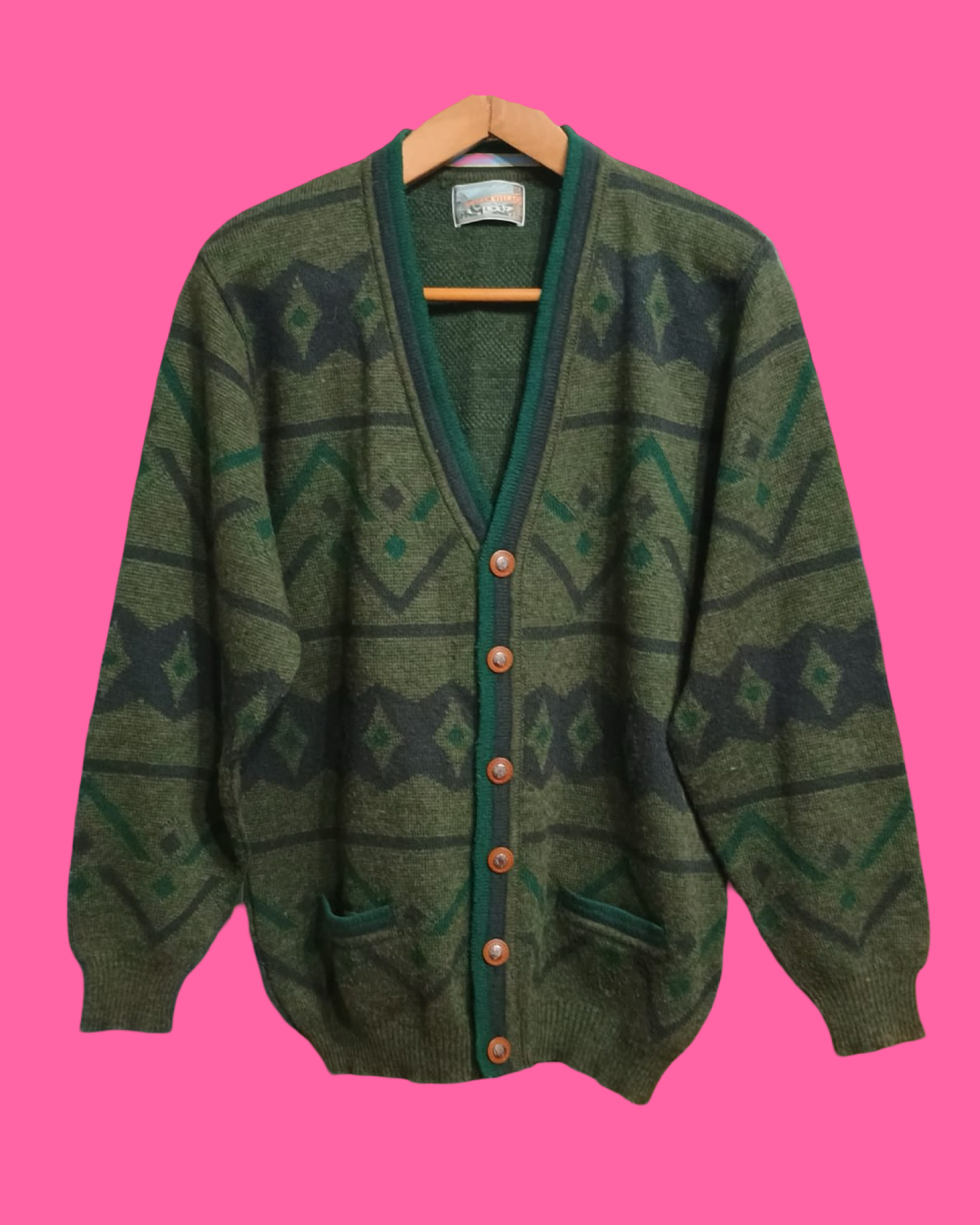 Vintage Multicolor Fantasy 90's Cardigan Unisex Size L