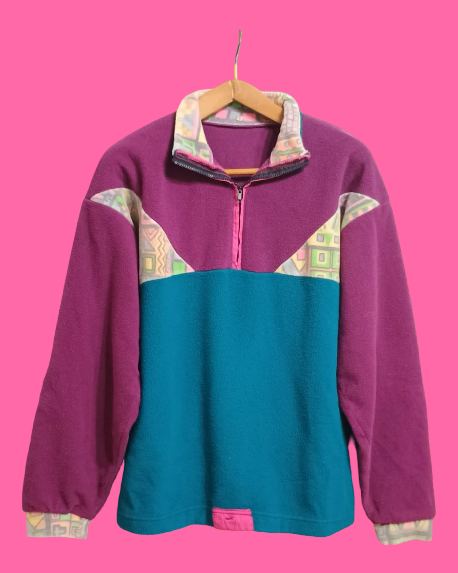 Vintage Multicolor Fantasy 90's Fleece Unisex Size L