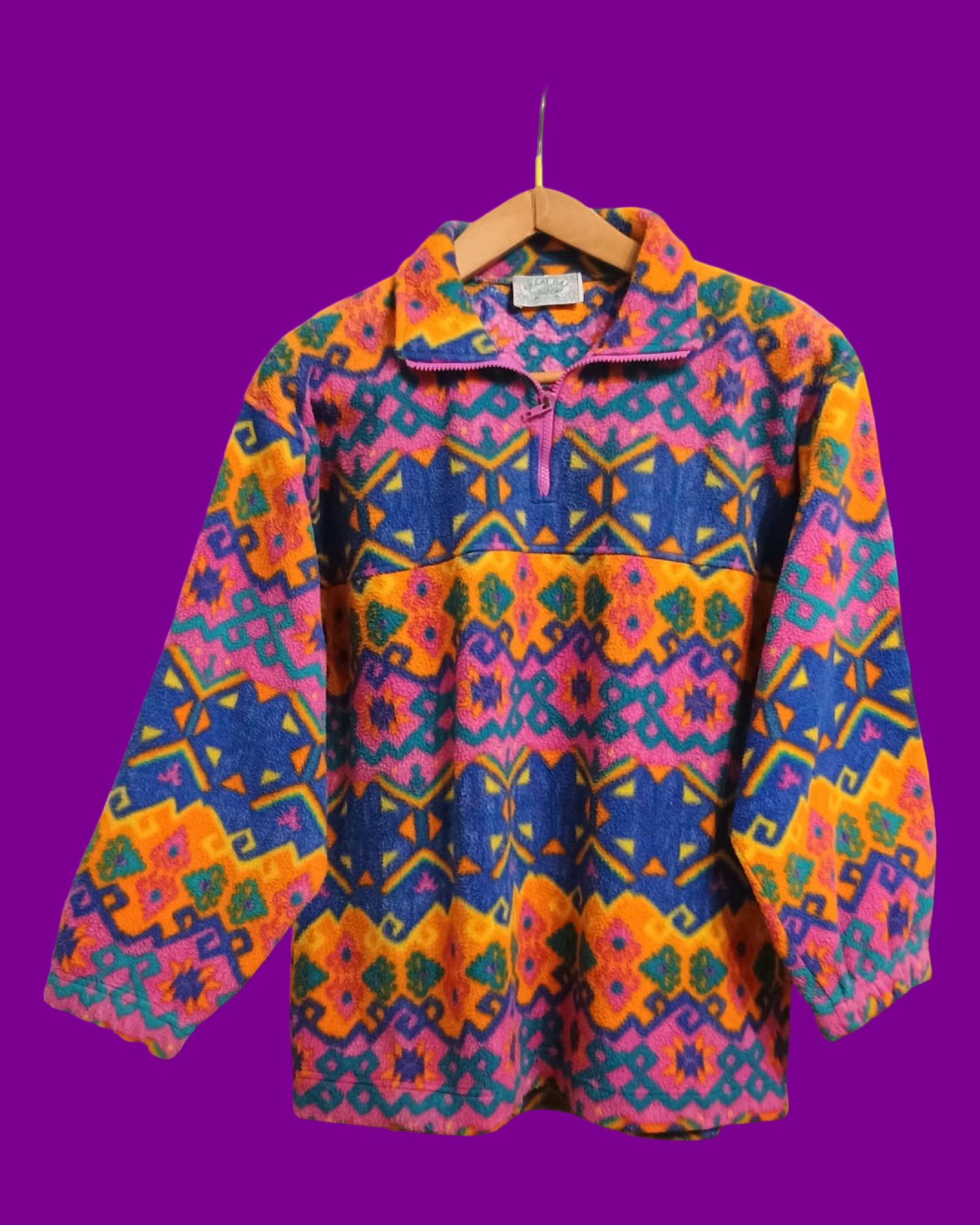 Vintage Multicolor Fantasy 90's Fleece Unisex Size L