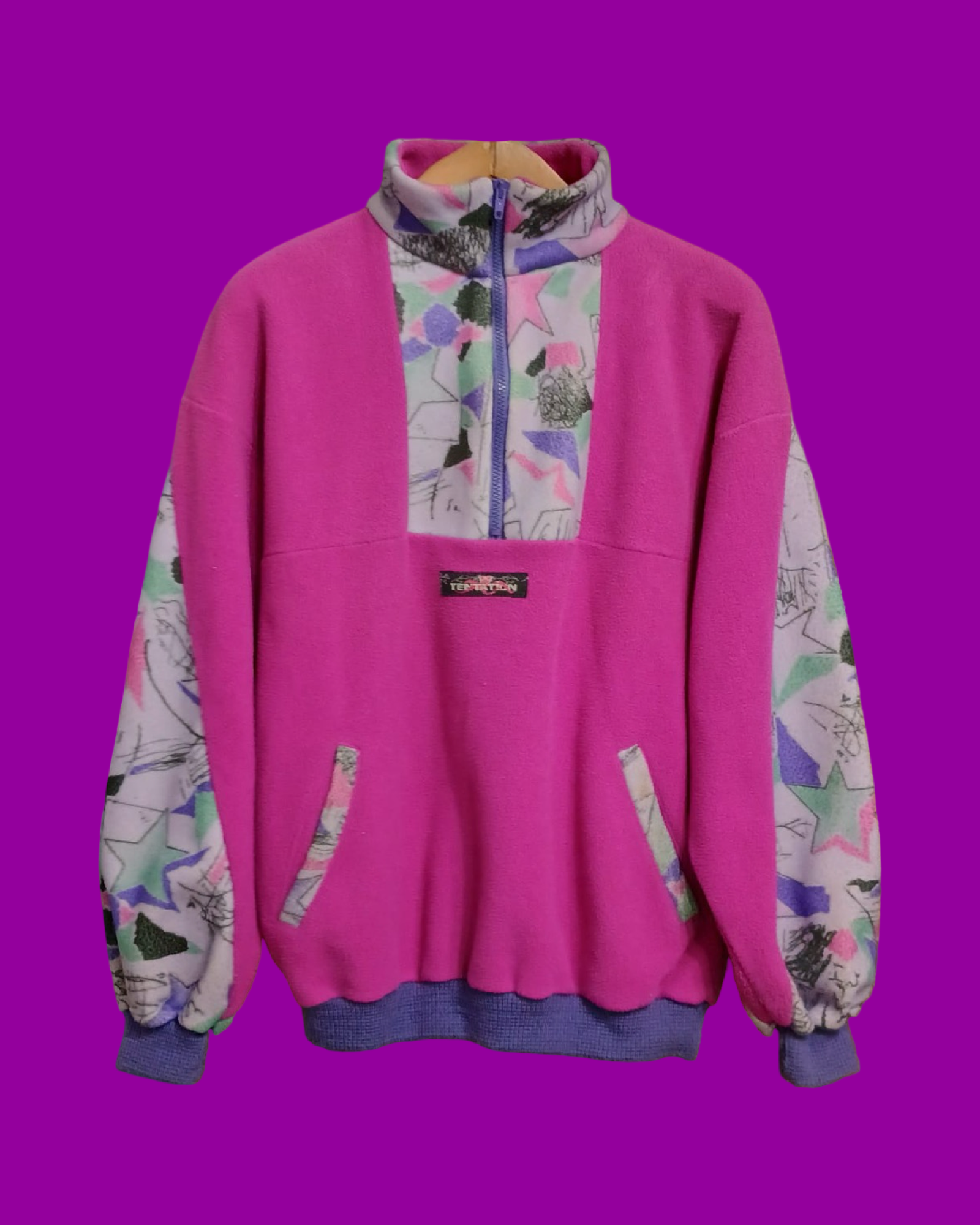 Vintage Multicolor Fantasy 90's Fleece Unisex Size L