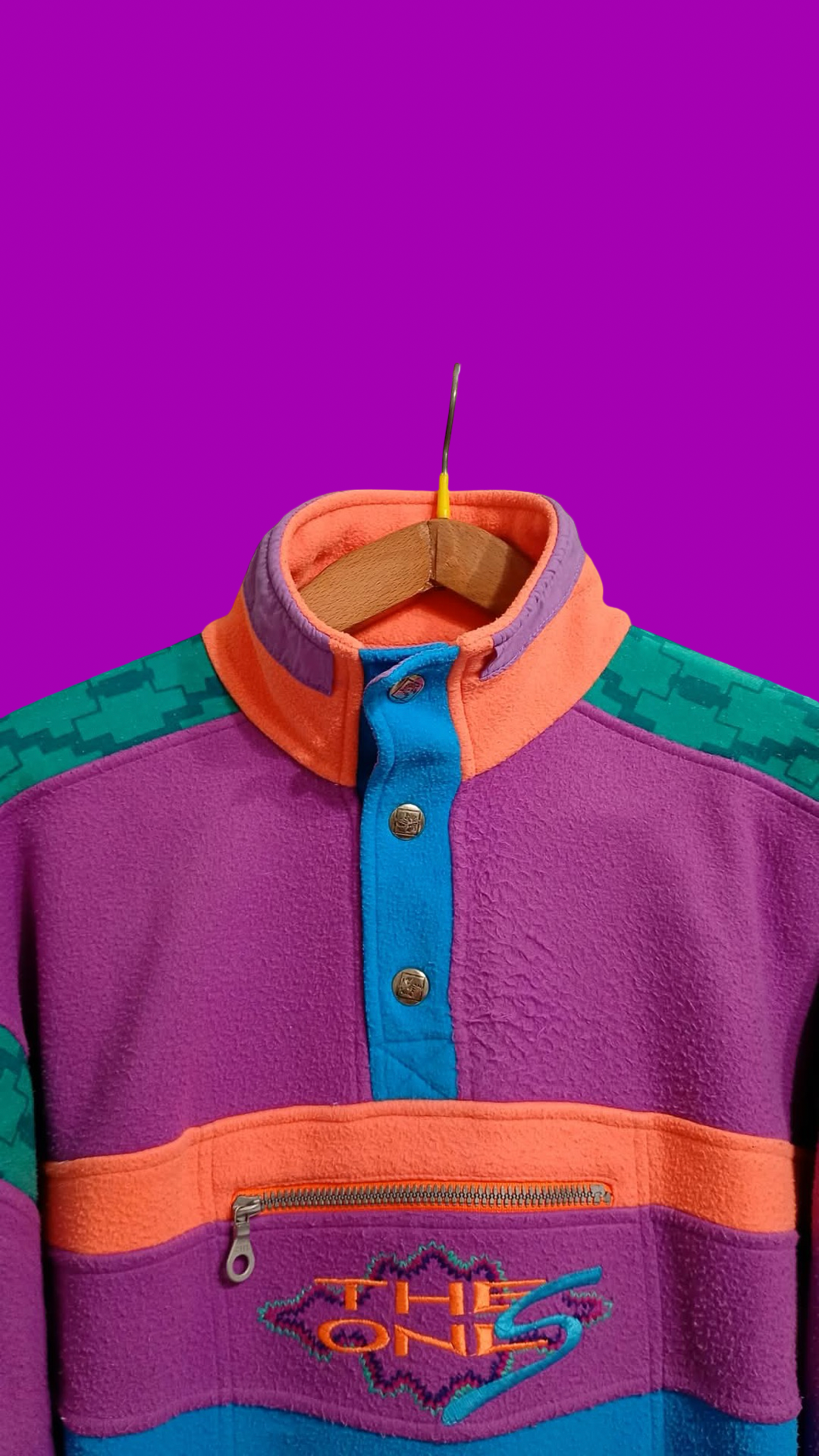 Vintage Multicolor Fantasy 90's Fleece Woman Size M