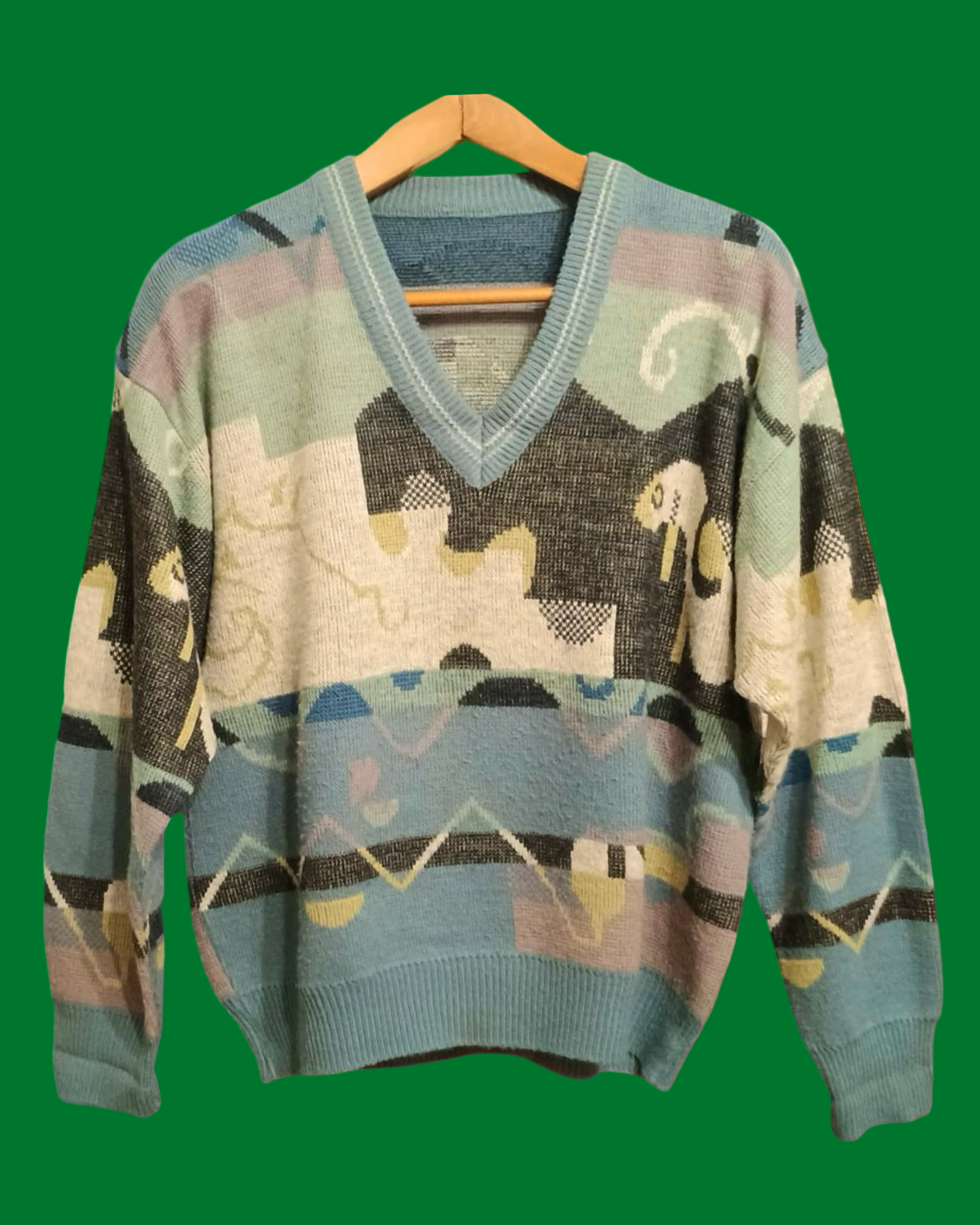 Vintage Multicolor Fantasy 90's Sweater Unisex Size M