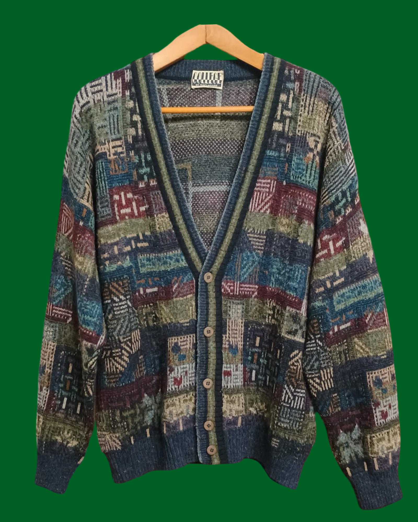 Vintage Multicolor Fantasy 90's Cardigan Unisex Size L